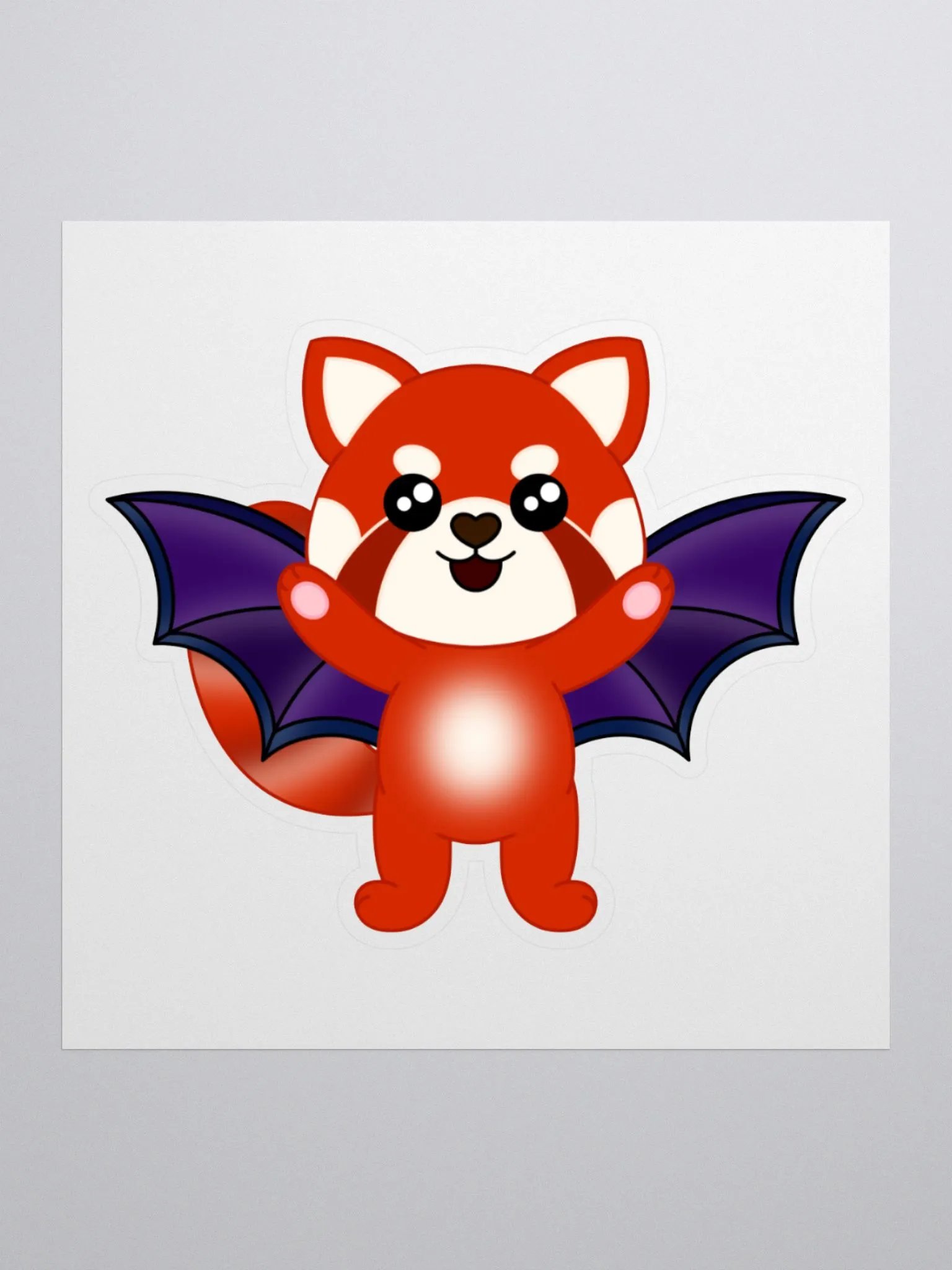 Spooky Red Panda Sticker product image (1)