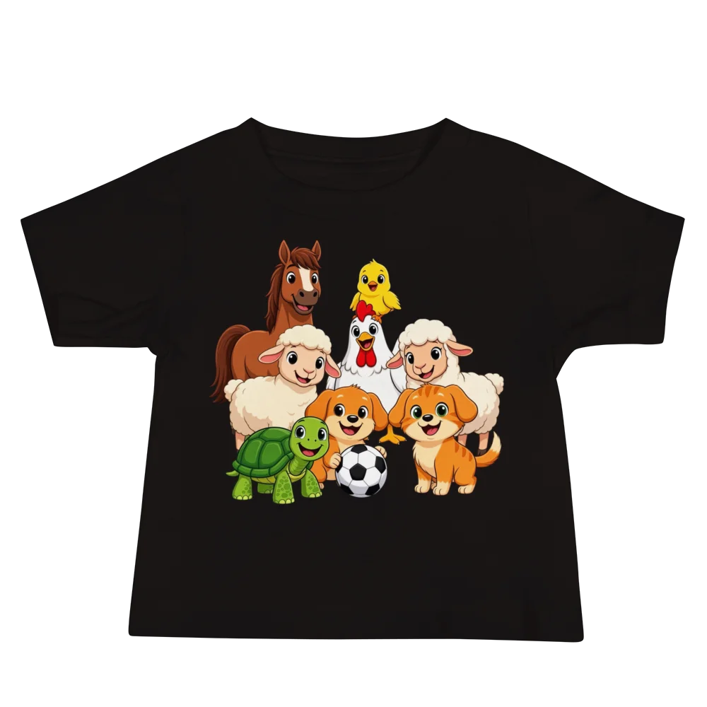 Farm Animal Soccer Crew Baby Tee product image (2)