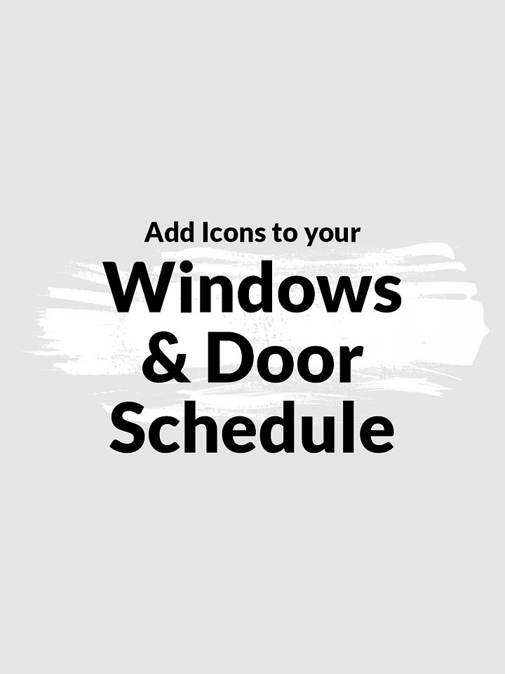 ACA Window & Door (Schedule Icons) product image (1)