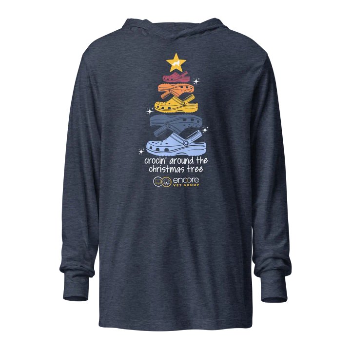 Crocin' Around the Christmas Tree Bella+Canvas Long Sleeve Hooded T-Shirt product image (1)
