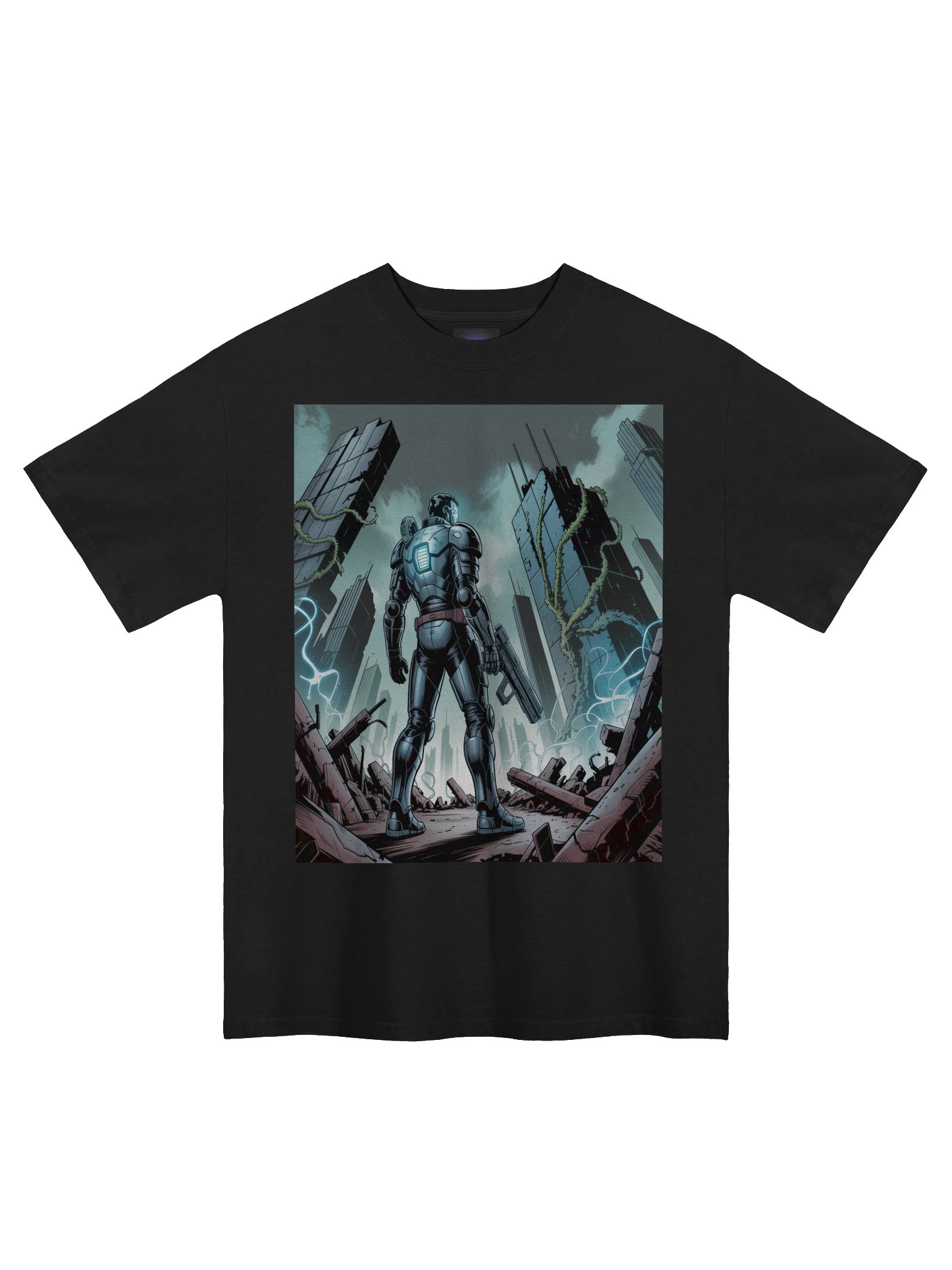 Eternal Dominion: Apocalypse Inspired Oversized Faded T-Shirt product image (3)