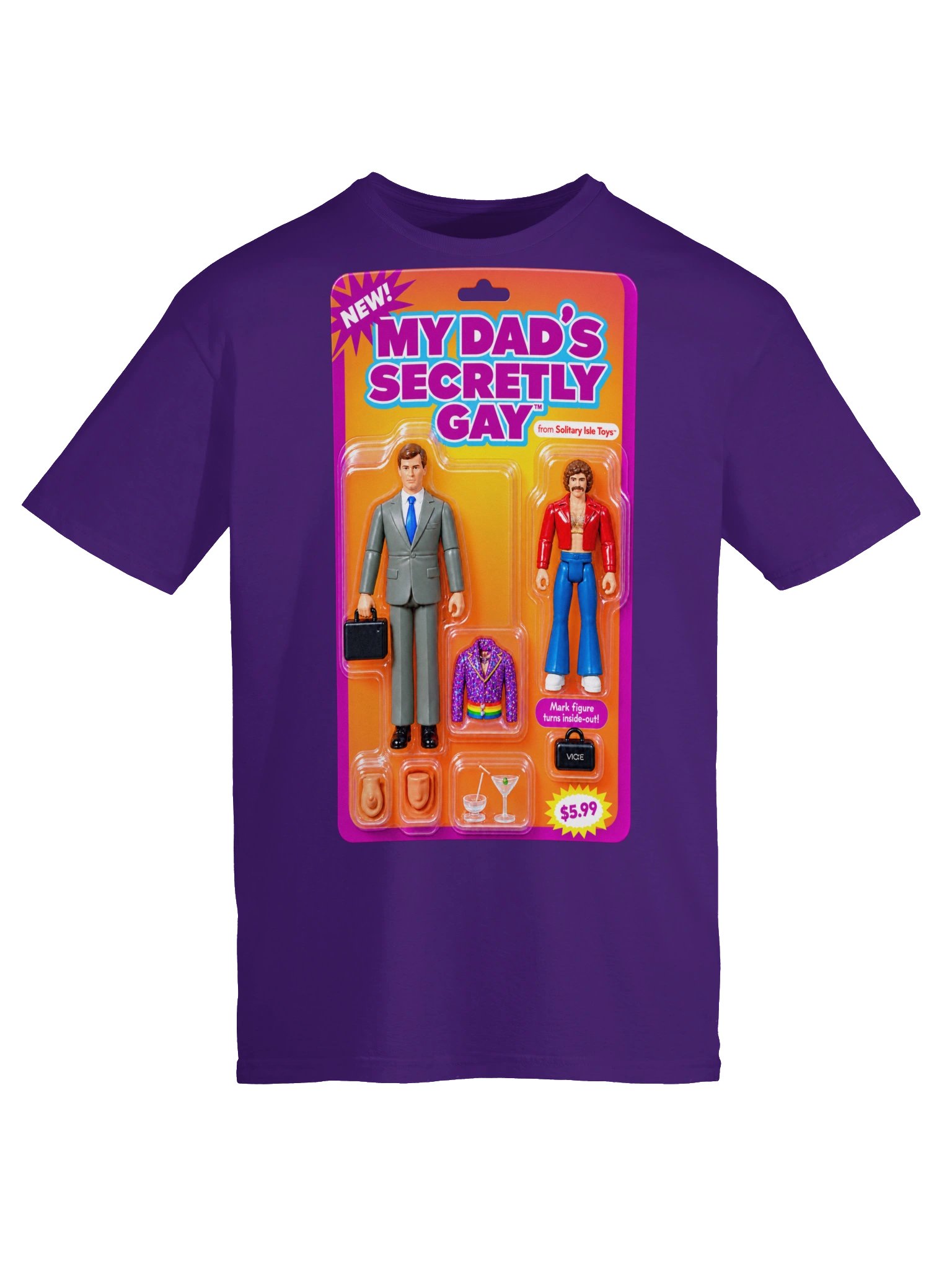 666 Toys | My Dad's Secretly Gay | Gildan Unisex Softstyle T-Shirt product image (5)