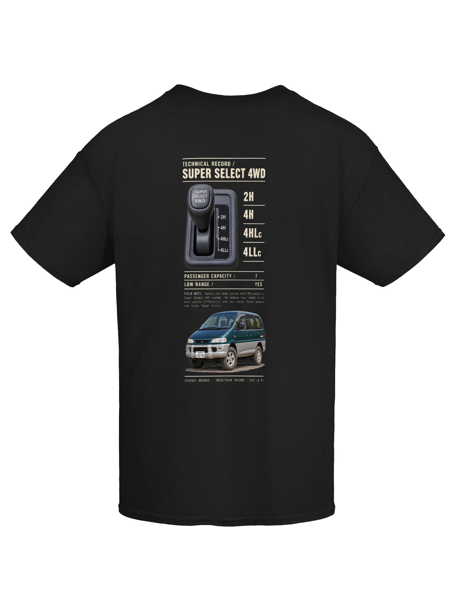 Take Everyone: 1997 Mitsubishi Delica Space Gear 4WD Tee product image (44)