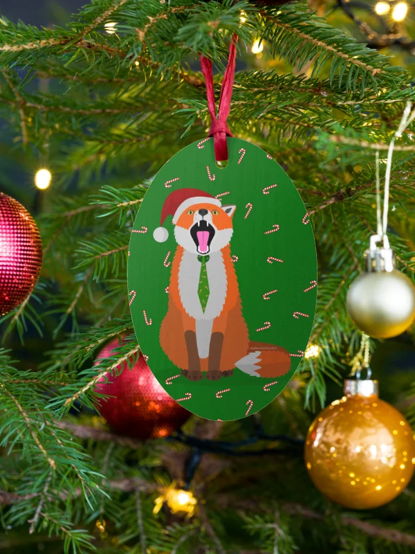 Holiday Foxxo Wooden Ornament product image (1)