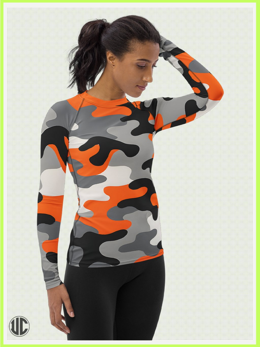 Riot – Urban Camo Women’s Rash Guard product image (1)