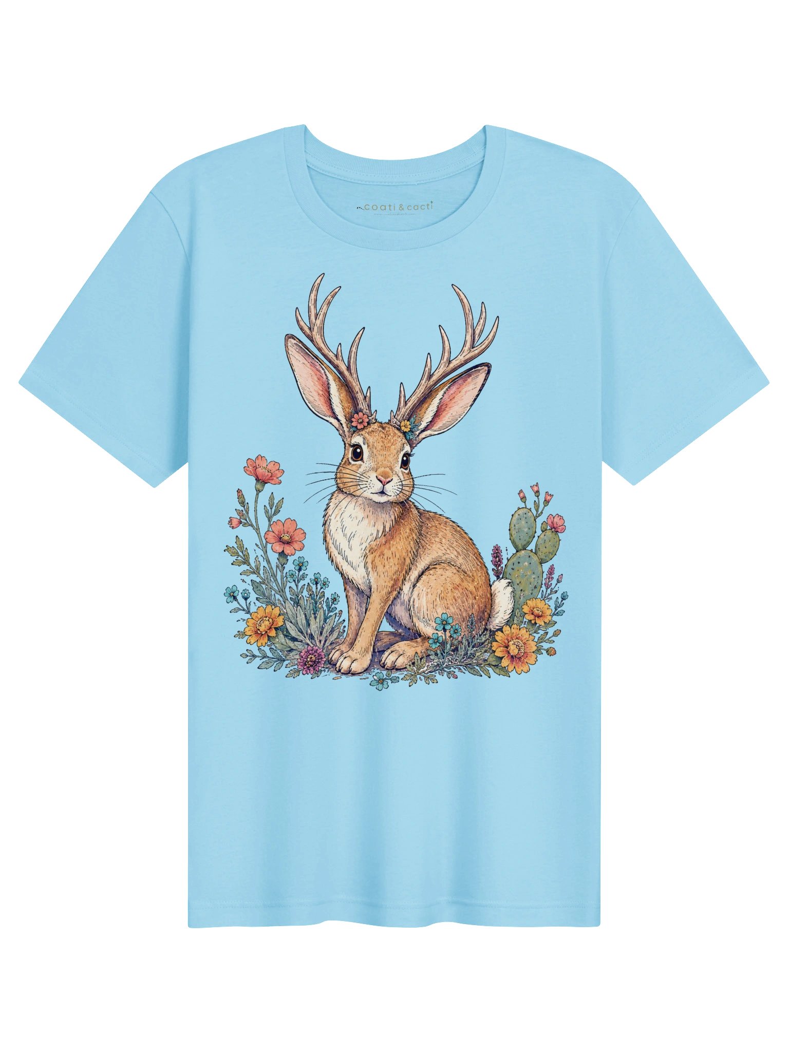 Desert Bloom Jackalope Unisex Graphic T-Shirt. product image (1)