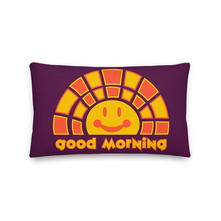 Hello Sunshine Retro Throw Pillow (Grape) product image (5)