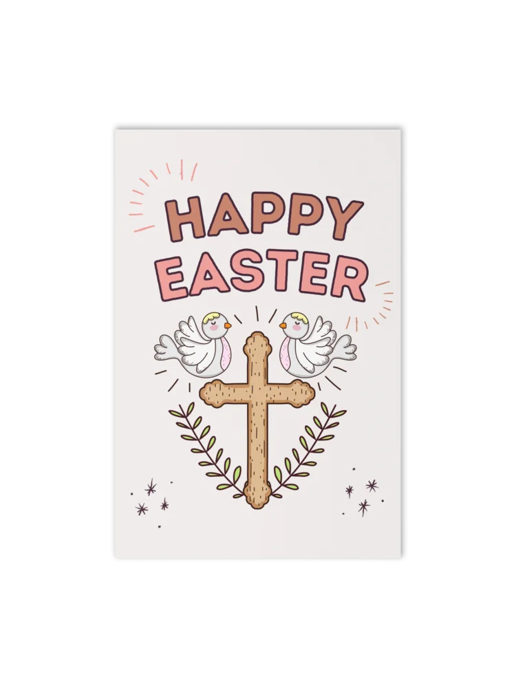 Happy Easter Doves & Cross Greetings Card product image (10)