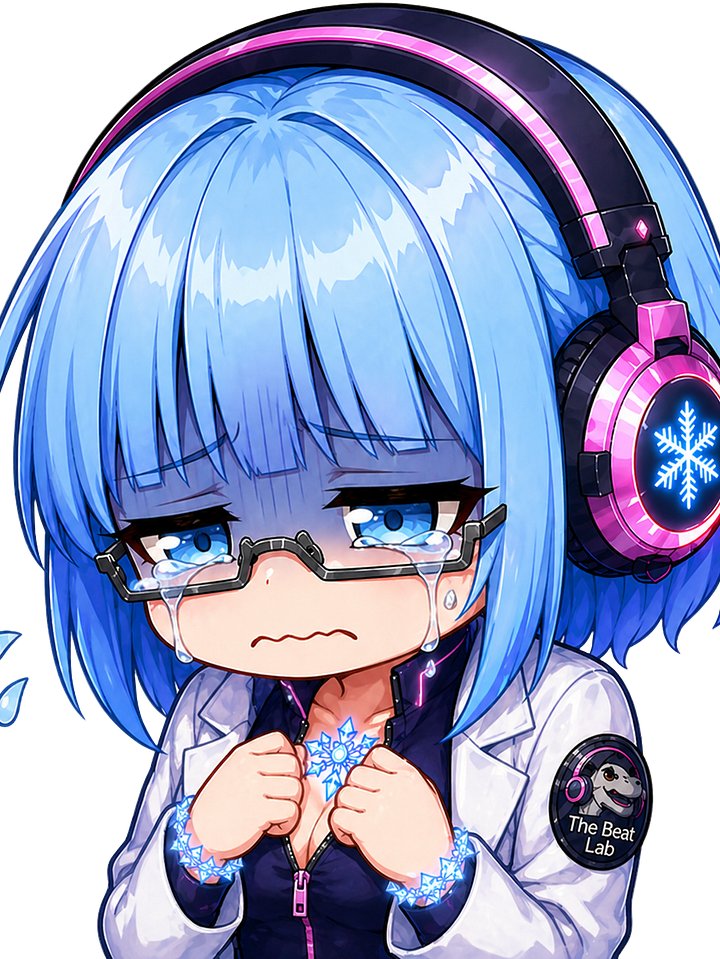 Lady Frost Sad Emote - Die Cut Sticker product image (1)