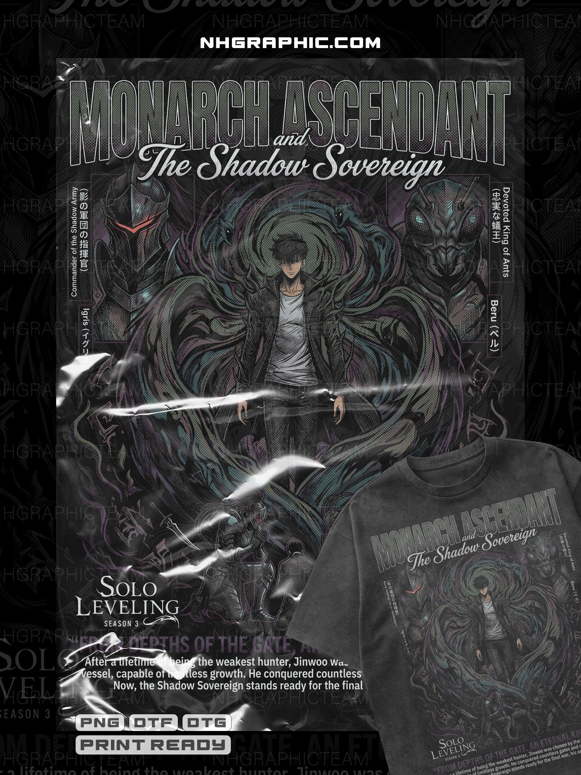 11 Exclusive Solo Leveling Season 3 png Halftones product image (9)