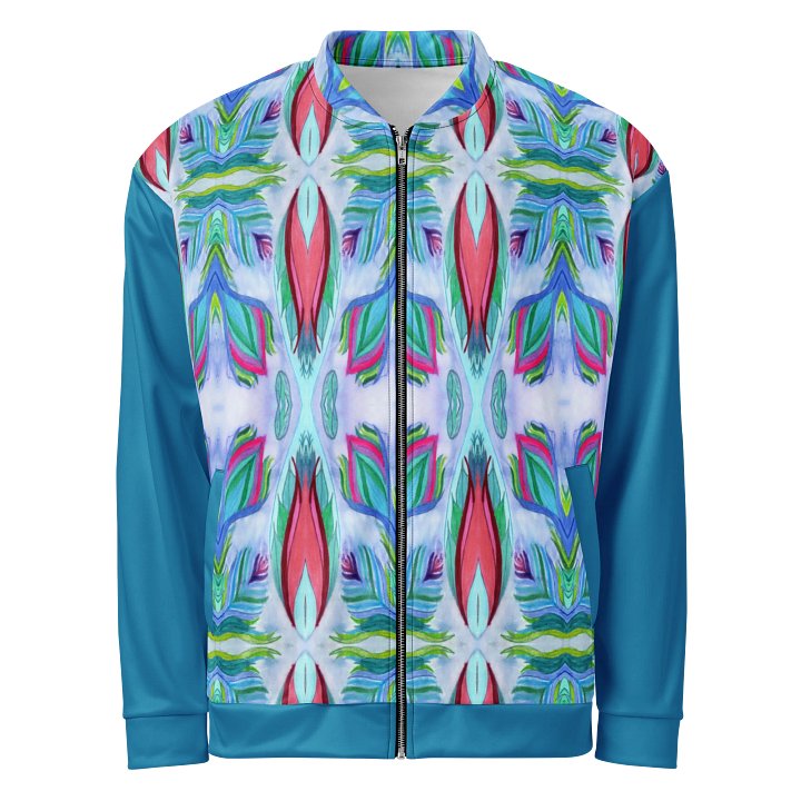 "NaturalFlow" Bomber Jacket (blue accents) product image (1)