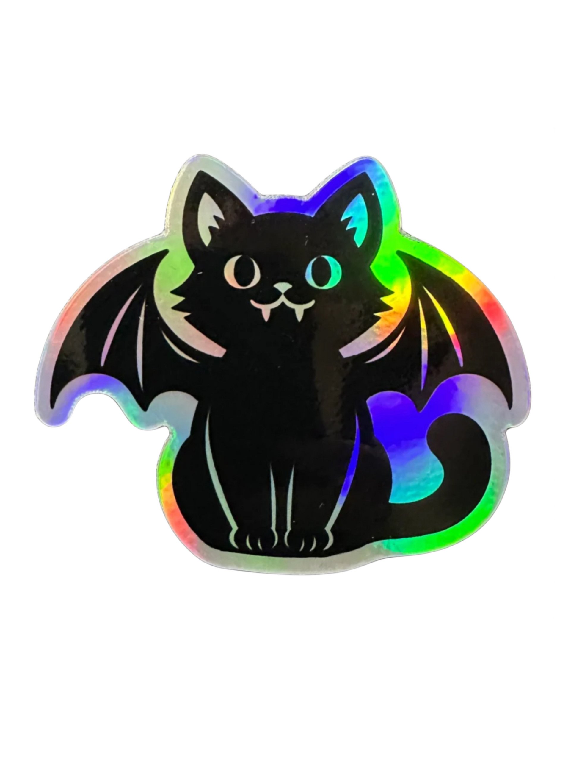 Holographic battycat sticker product image (1)