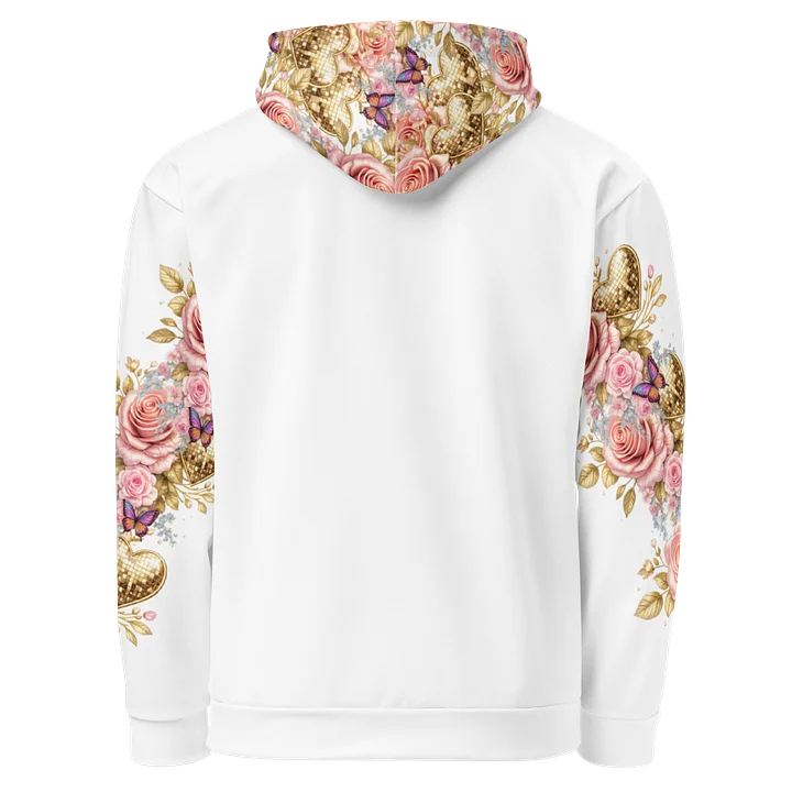 Pink Rose Garland All-Over Print Hoodie product image (2)