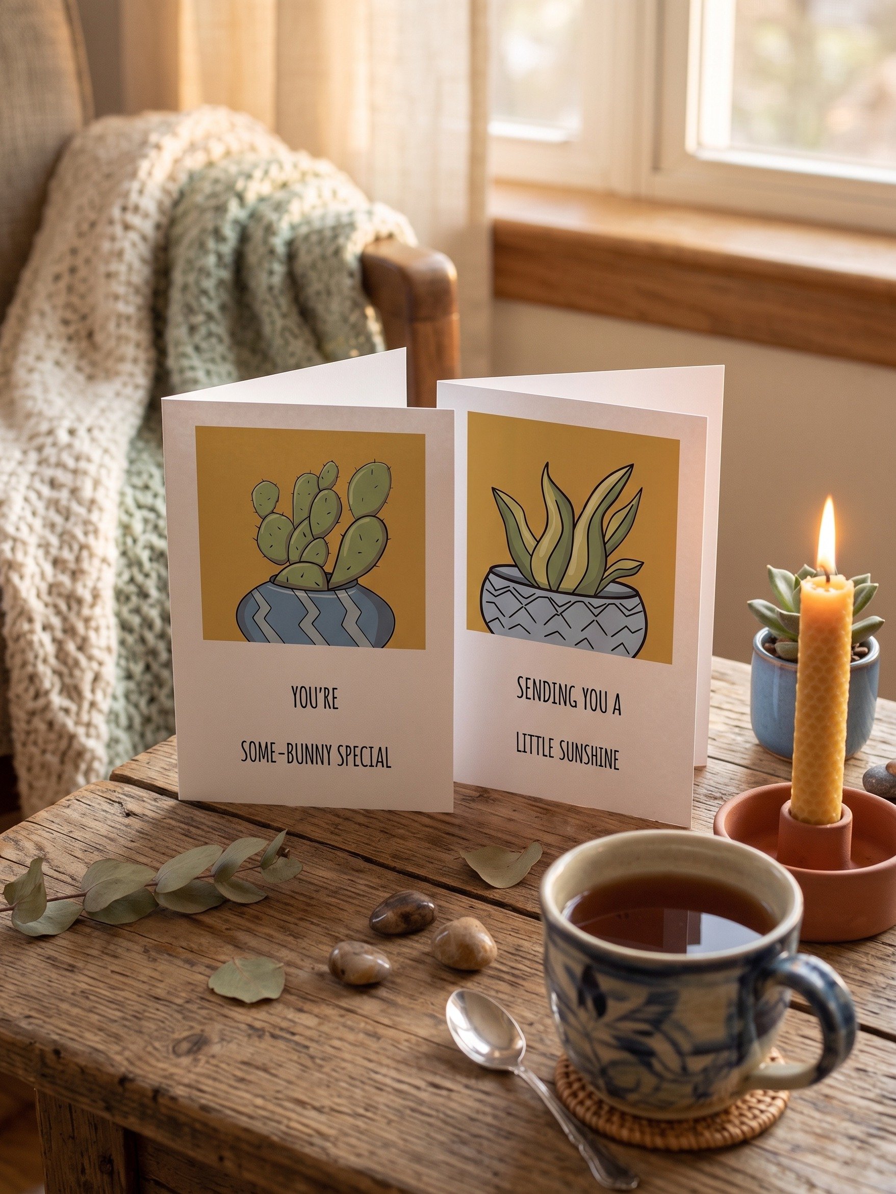 Botanical Greeting Card Duo – Plant lover pack of 2 cards, houseplants product image (2)