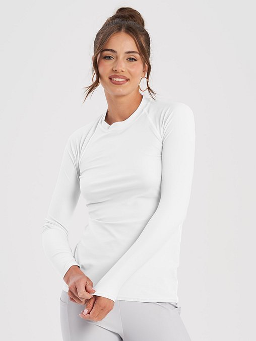 Photo showing All-Over Print Women's Rash Guard