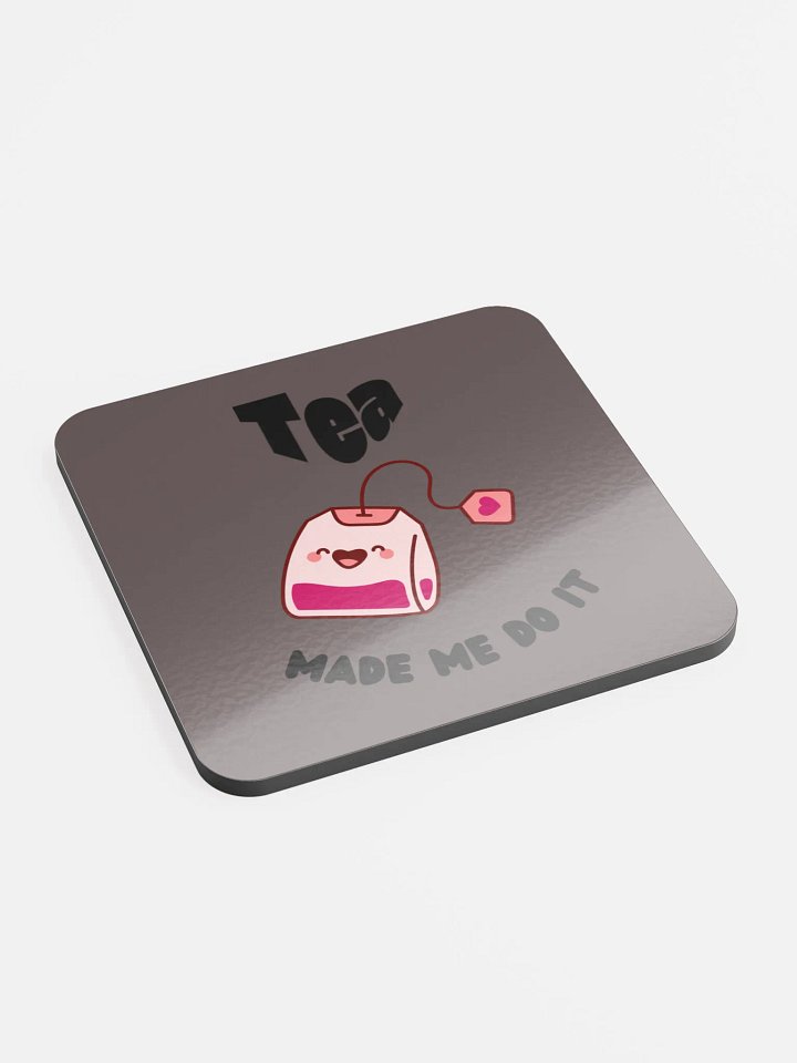 Smiling Tea Bag Cork Coaster product image (2)