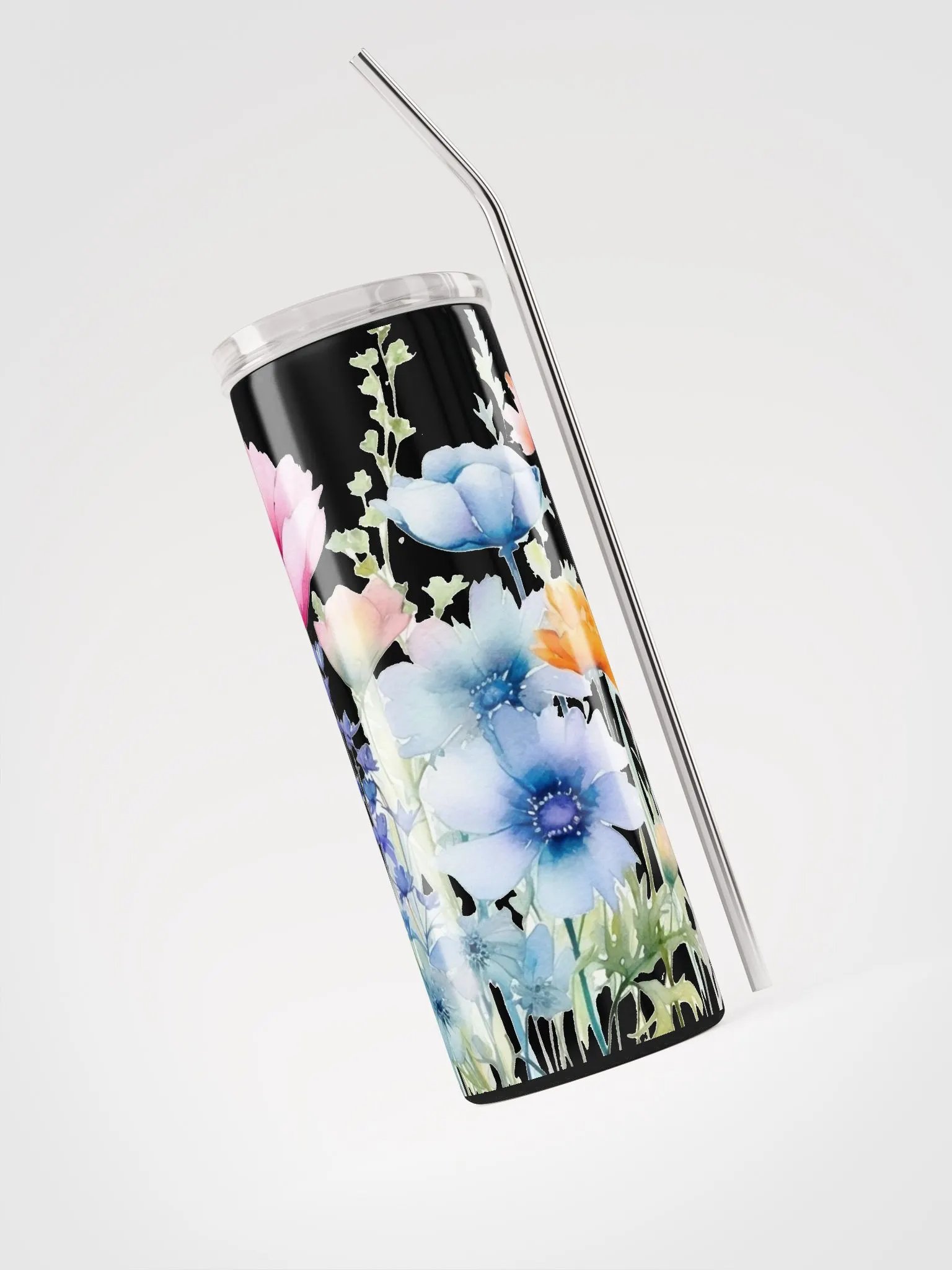 Blue Watercolor 20oz Tumbler product image (4)