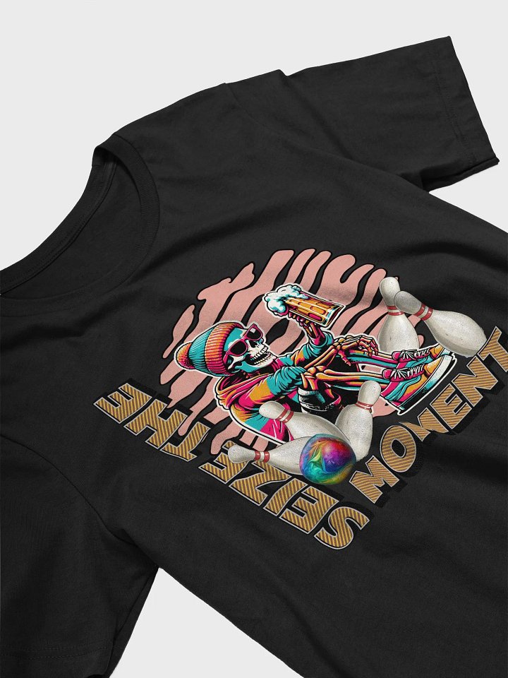 Seize The Moment Skeleton Beer Bowling Iconic Comfort Supersoft T-Shirt product image (2)