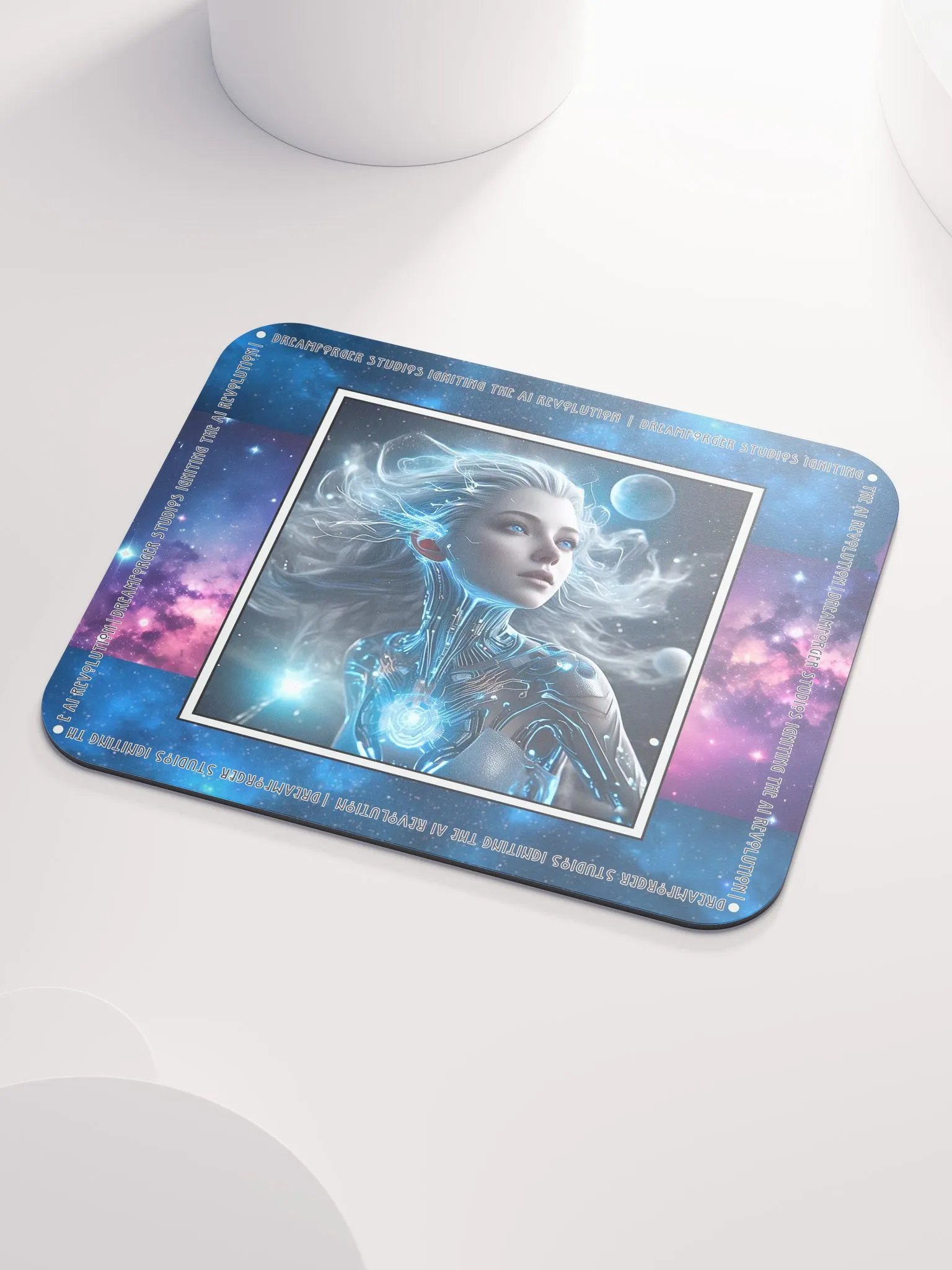 Electric Divinity: Celestial Circuitry Mouse Pad product image (3)