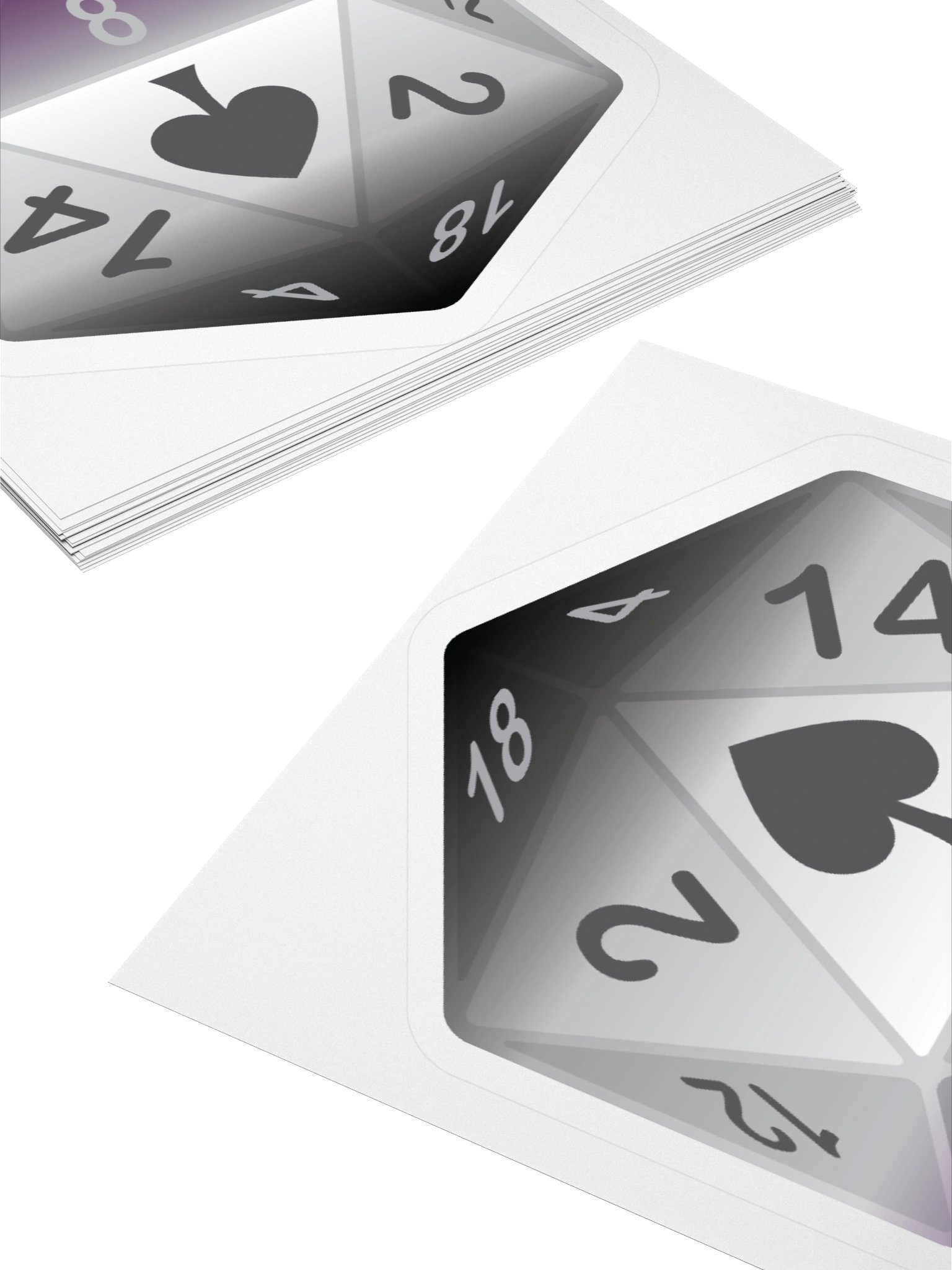 Asexual Pride D20 Sticker product image (11)