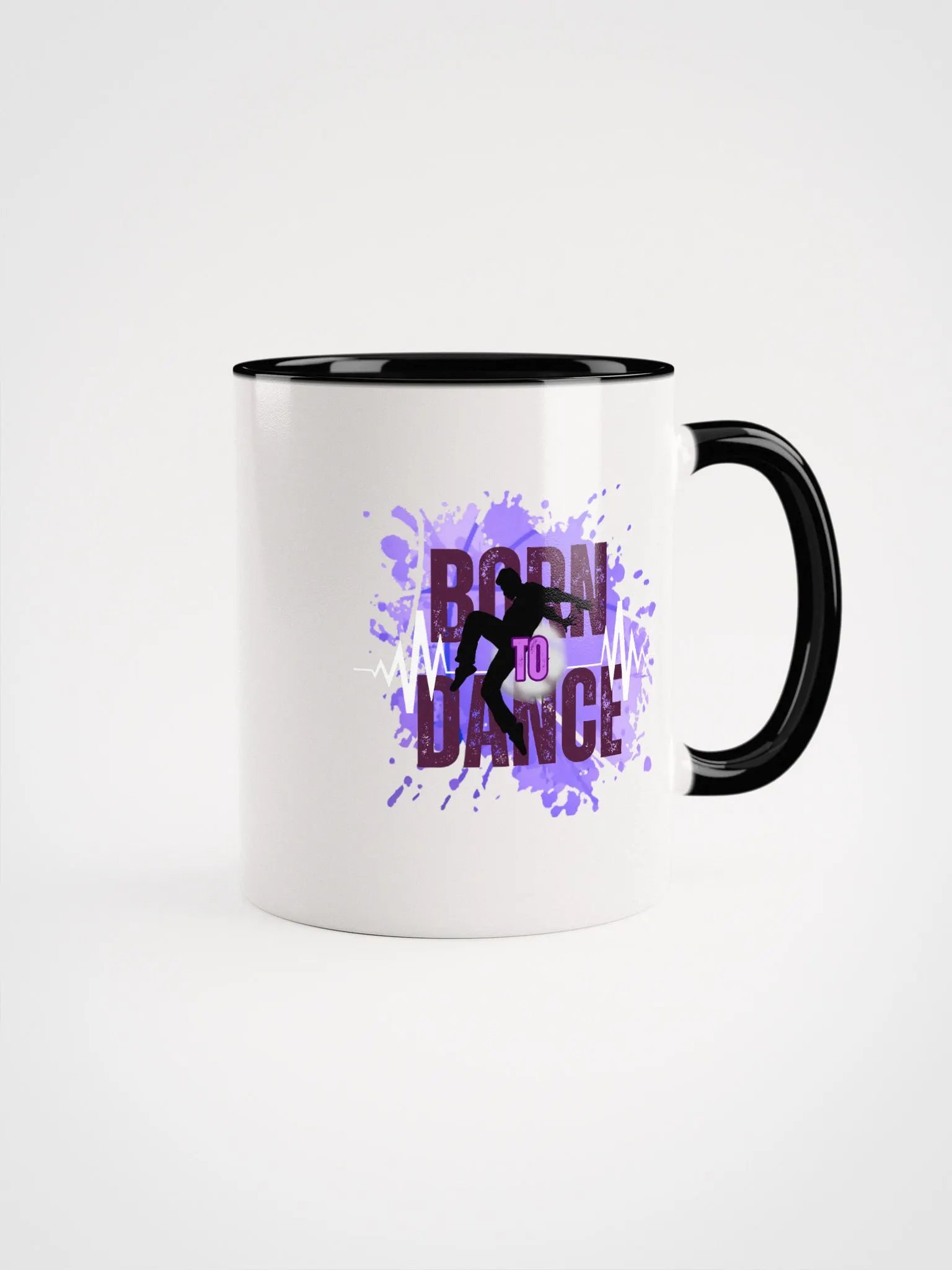 CREATE Greatness + Born to Dance His Silhouette Ceramic Color Handle Mug product image (14)