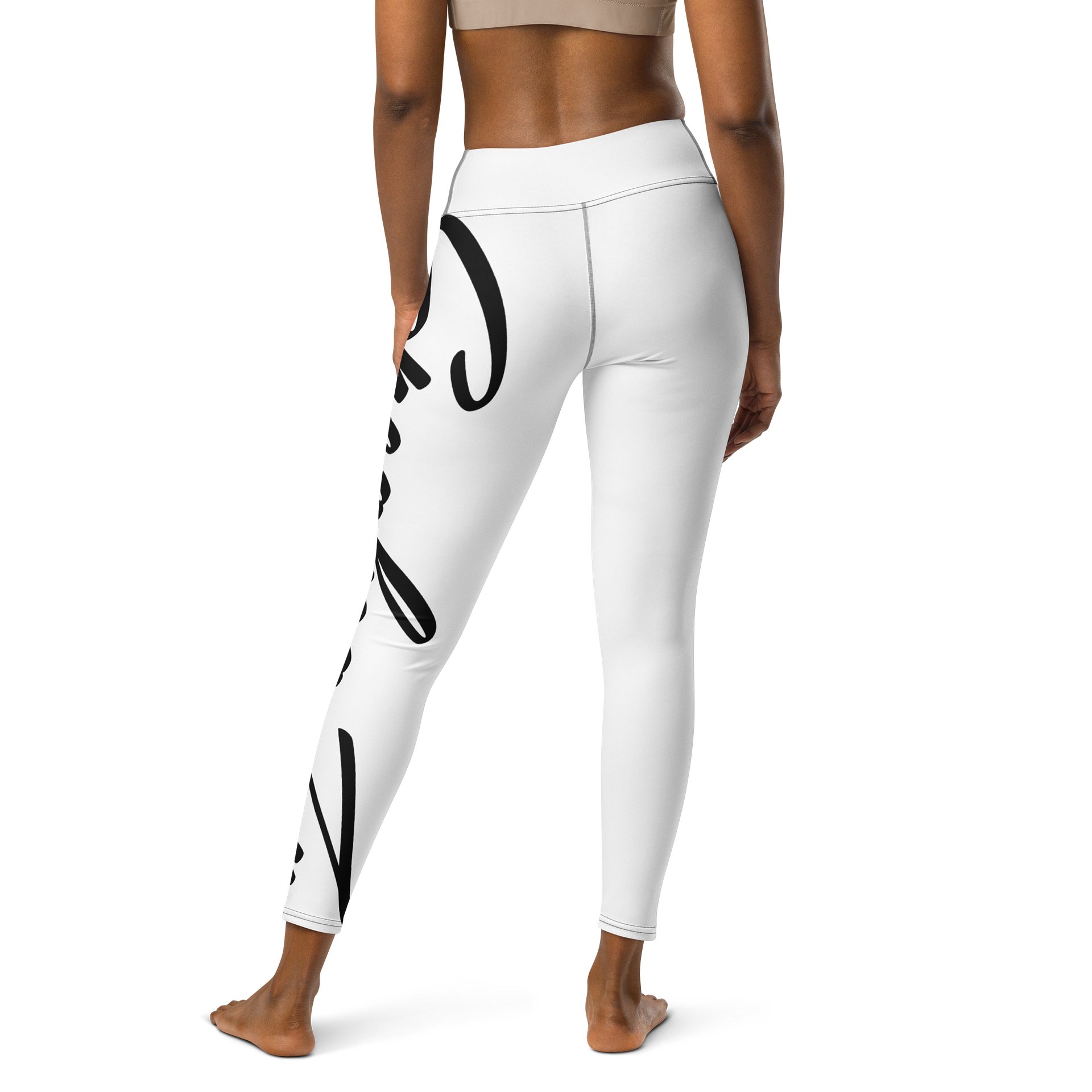 SpeakeaZy Yoga Pants White & Black product image (2)