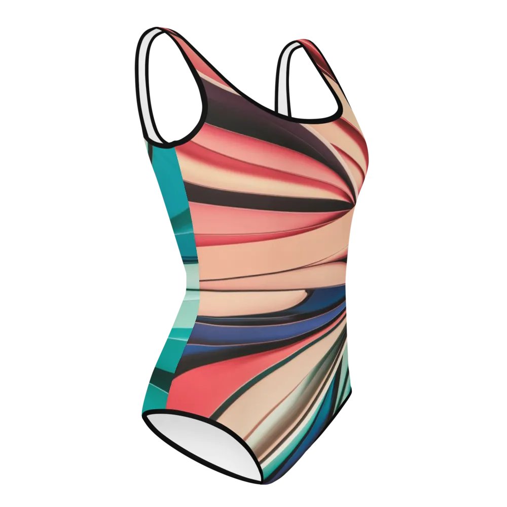 TDS Music Youth Abstract Swimsuit in Vibrant Colors (Sizes 8-20) product image (6)
