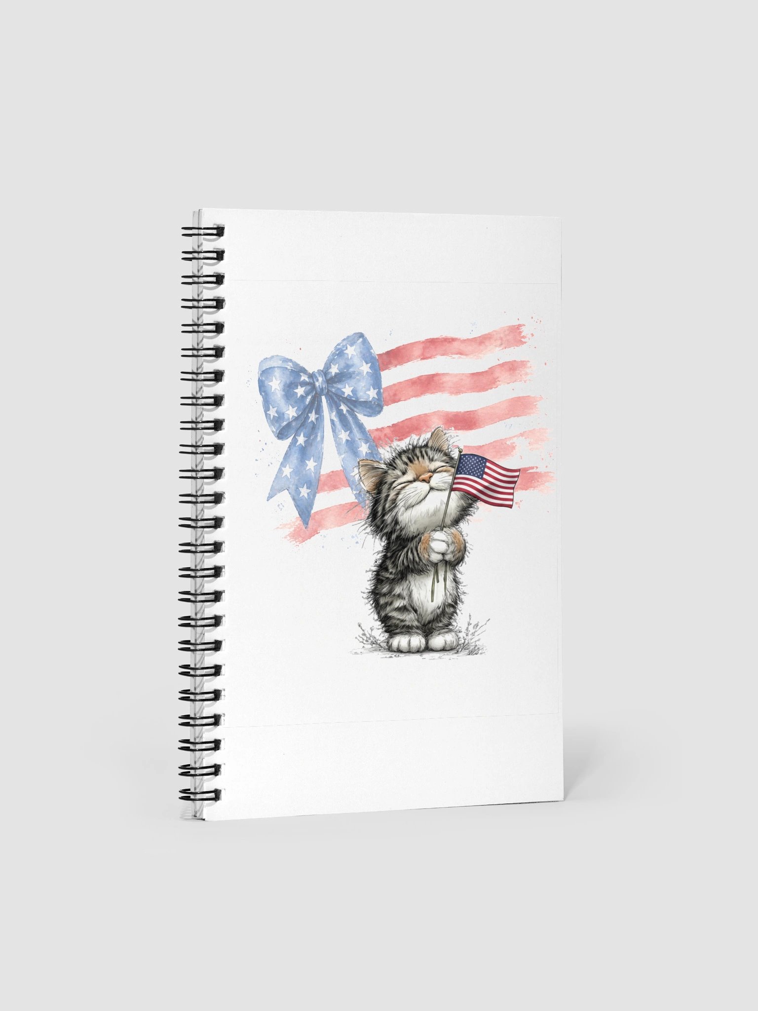 Patriotic Cat Spiral Notebook product image (1)