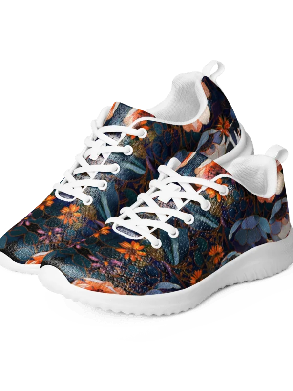 Midnight Bloom: Florale Art-Deco Women's Sneakers product image (5)