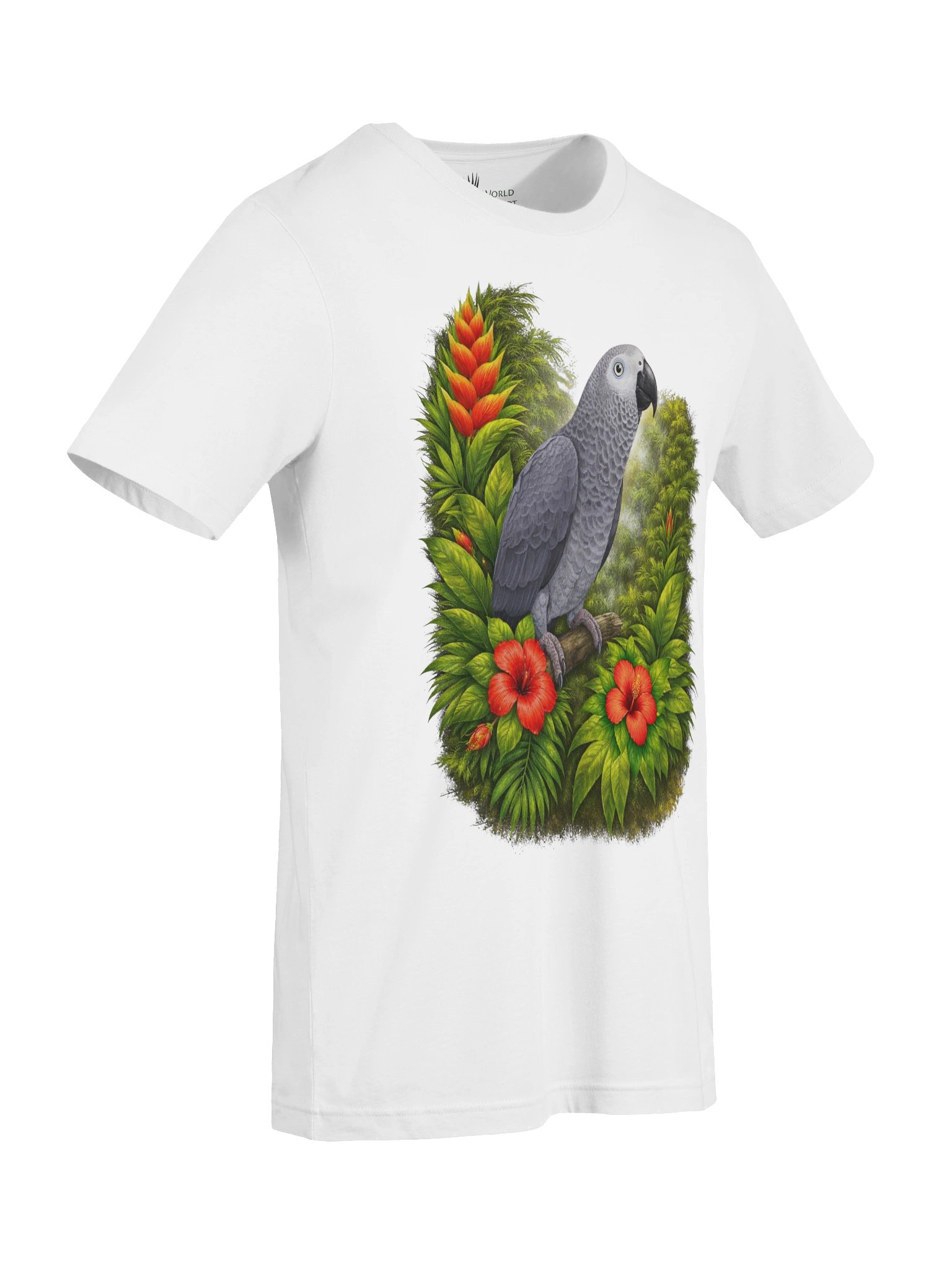 Grey Parrot Tropical Beauty Unisex T-Shirt product image (3)