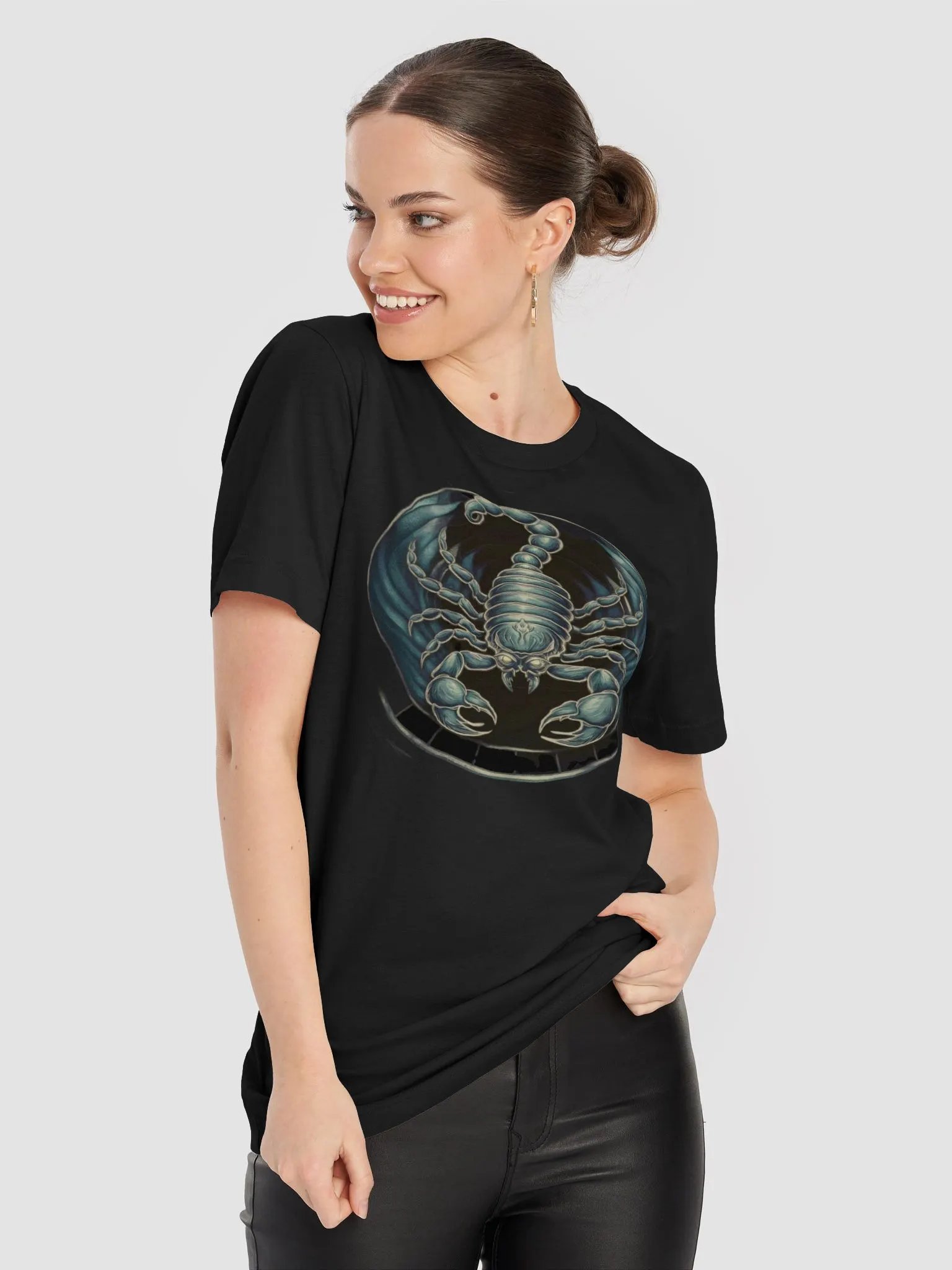 Zodiac Unisex Supersoft T-Shirt with Ethereal Scorpio Design product image (9)