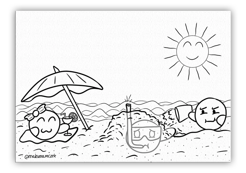 Dango Summer - Coloring page product image (1)