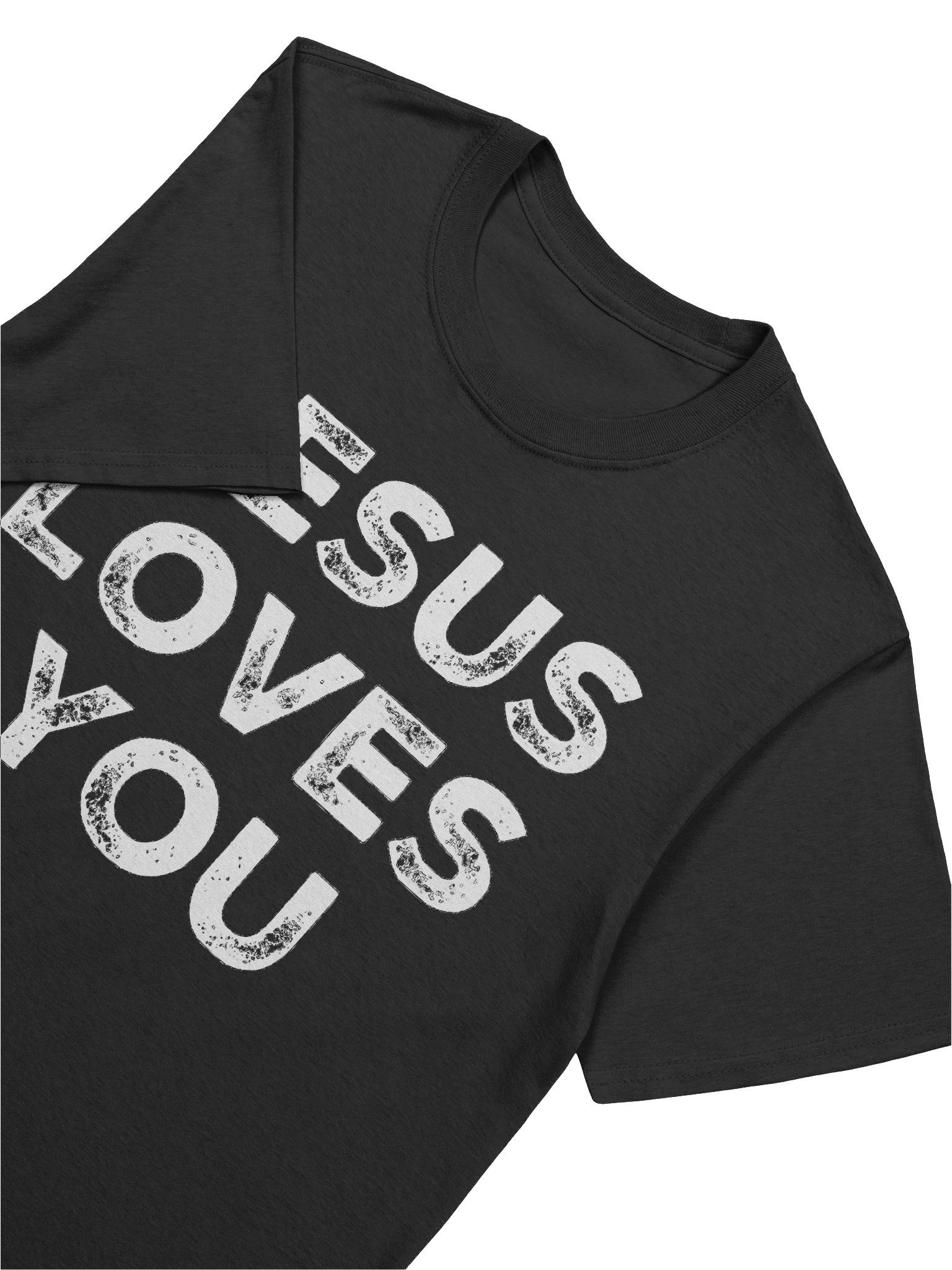 Christian Shirt Black Jesus Loves You product image (7)