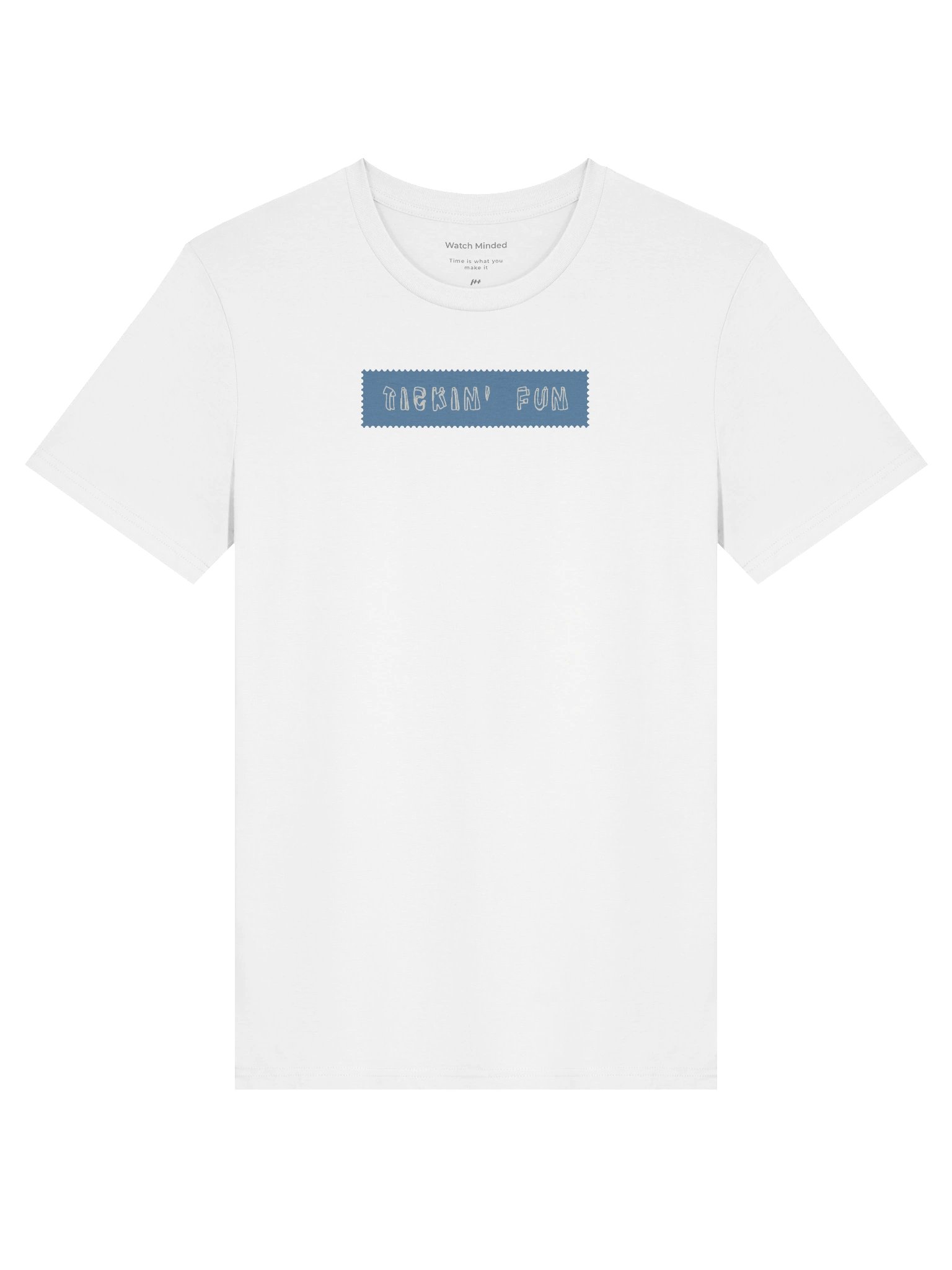 Standard Fit Light Cotton "Tickin' Fun Label" T-Shirt, White product image (1)