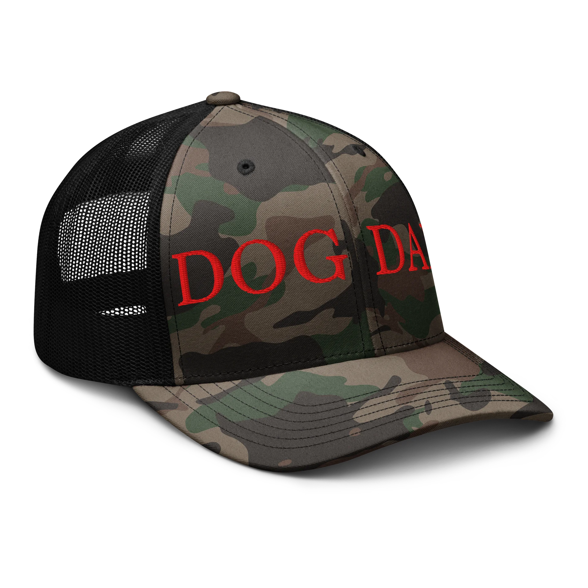 Embroidered Dog Dad Hat Camouflage Trucker Hat product image (6)