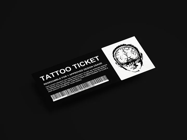 TATTOO TICKET - 1 USAGE product image (1)