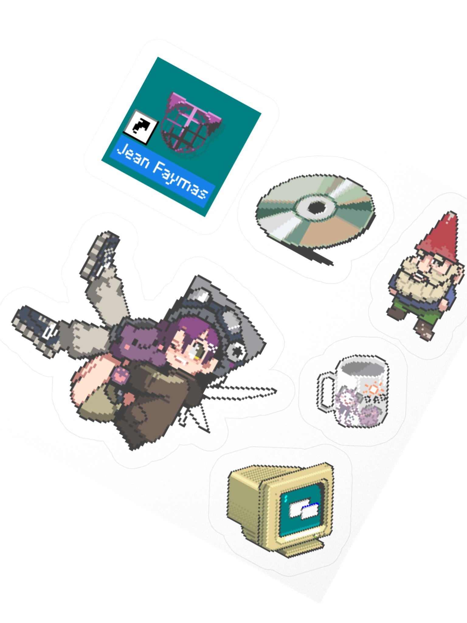 JetStation2 Pixle Sticker Sheet product image (3)