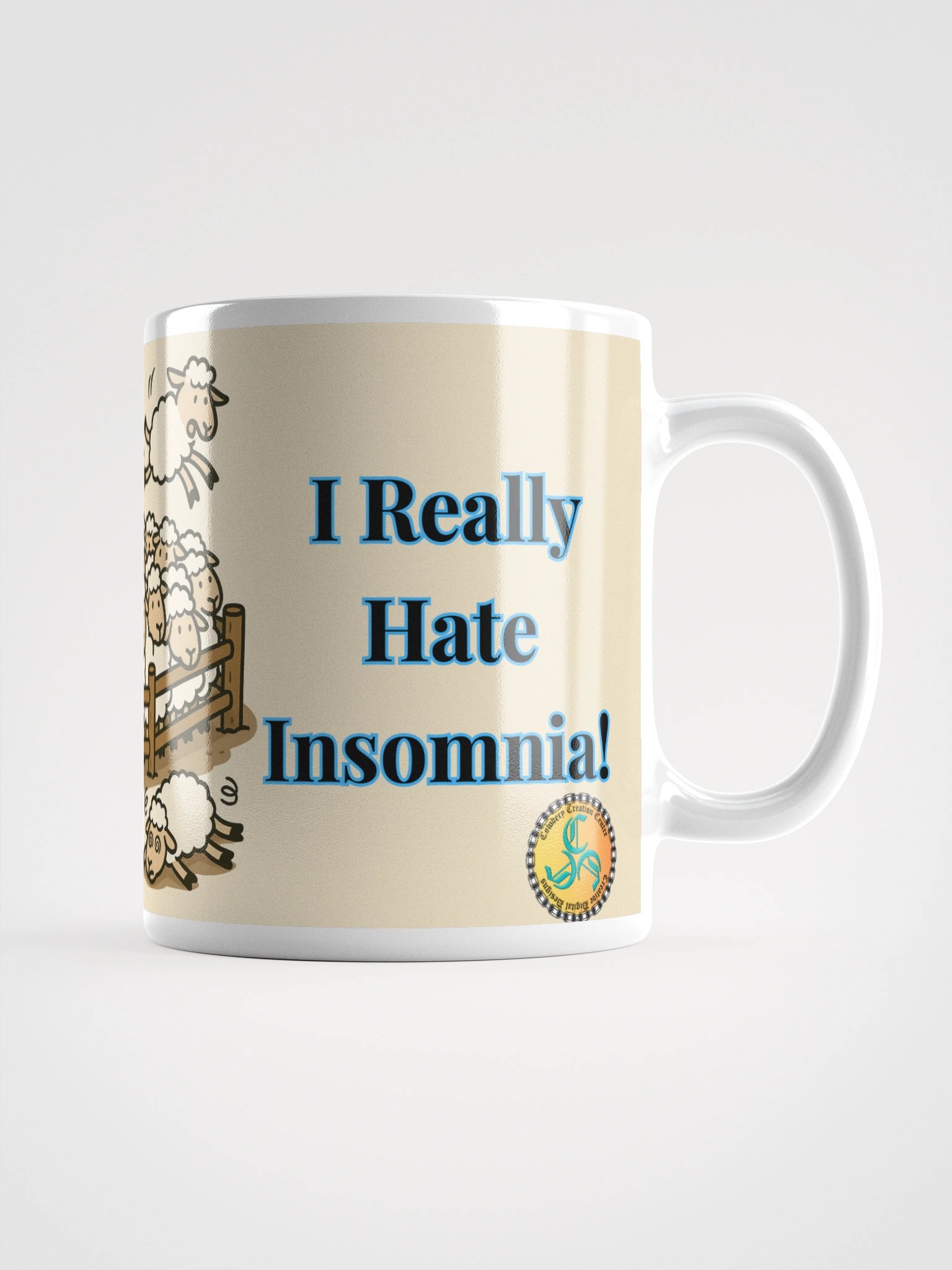 I Really Hate Insomnia (Both) Glossy White Mug product image (1)