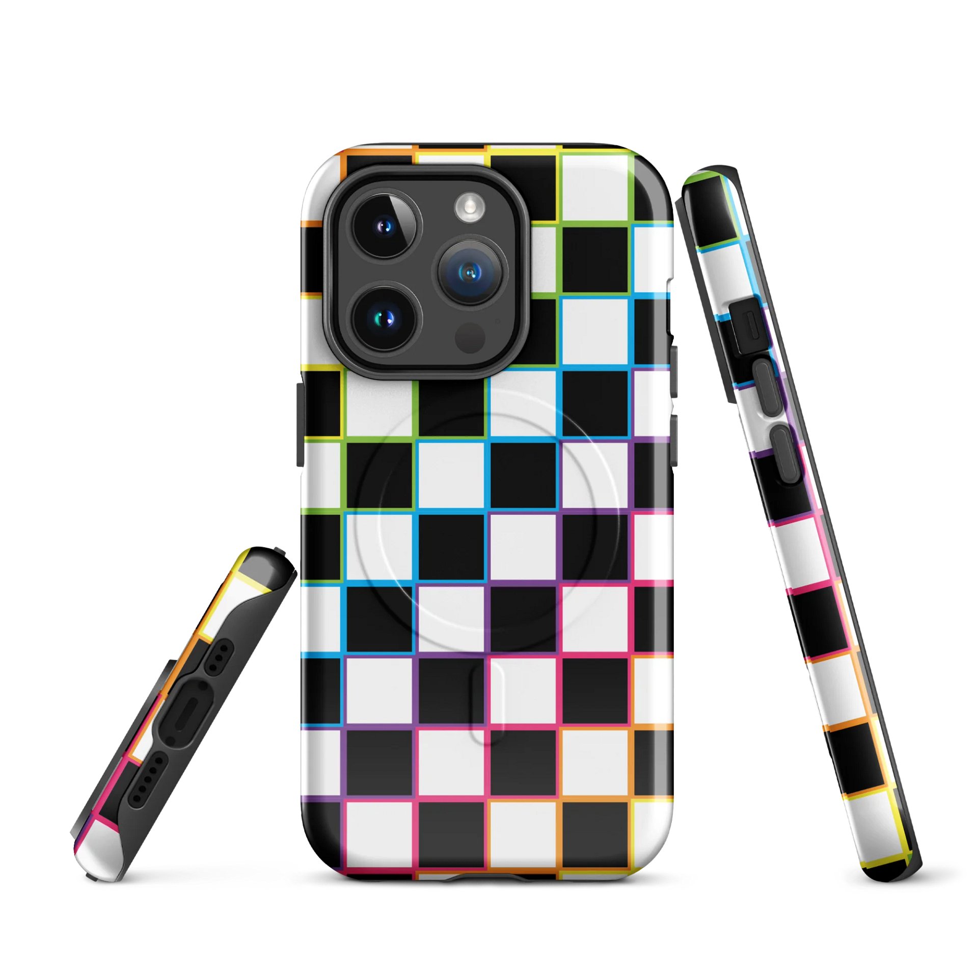 Rainbow Checkered iPhone Case product image (1)