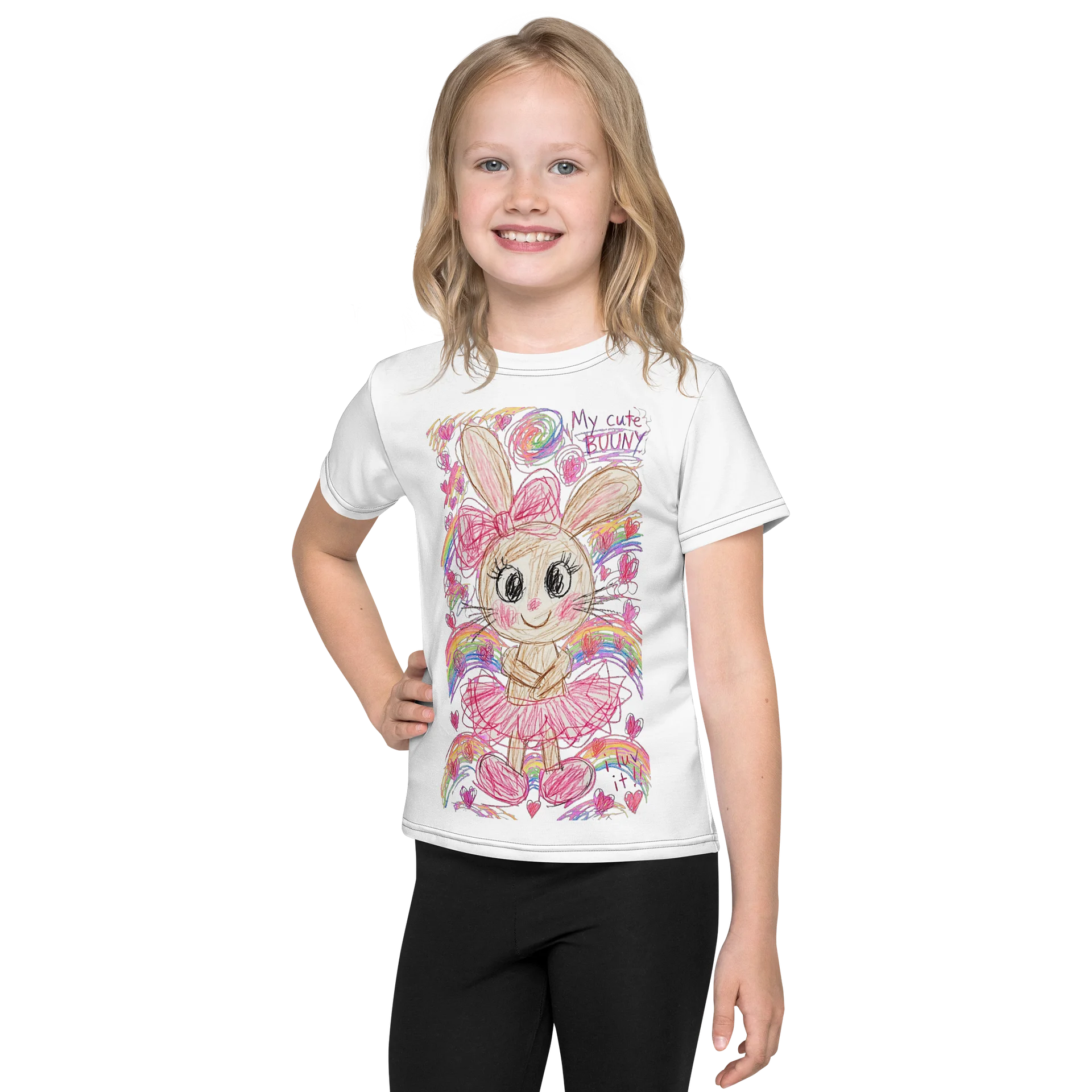 Rainbow Bunny Kids Tee product image (1)