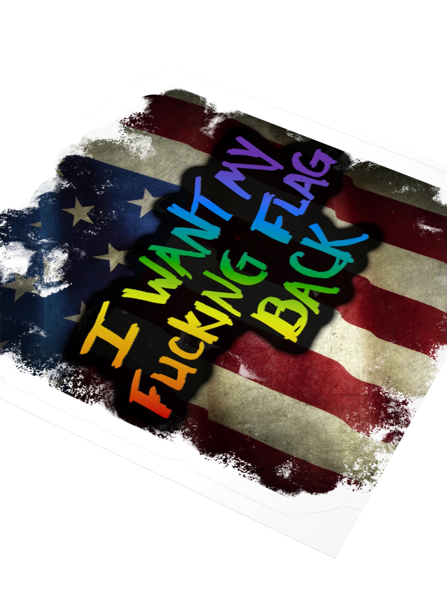 Rainbow Flag Statement Kiss Cut Stickers product image (9)