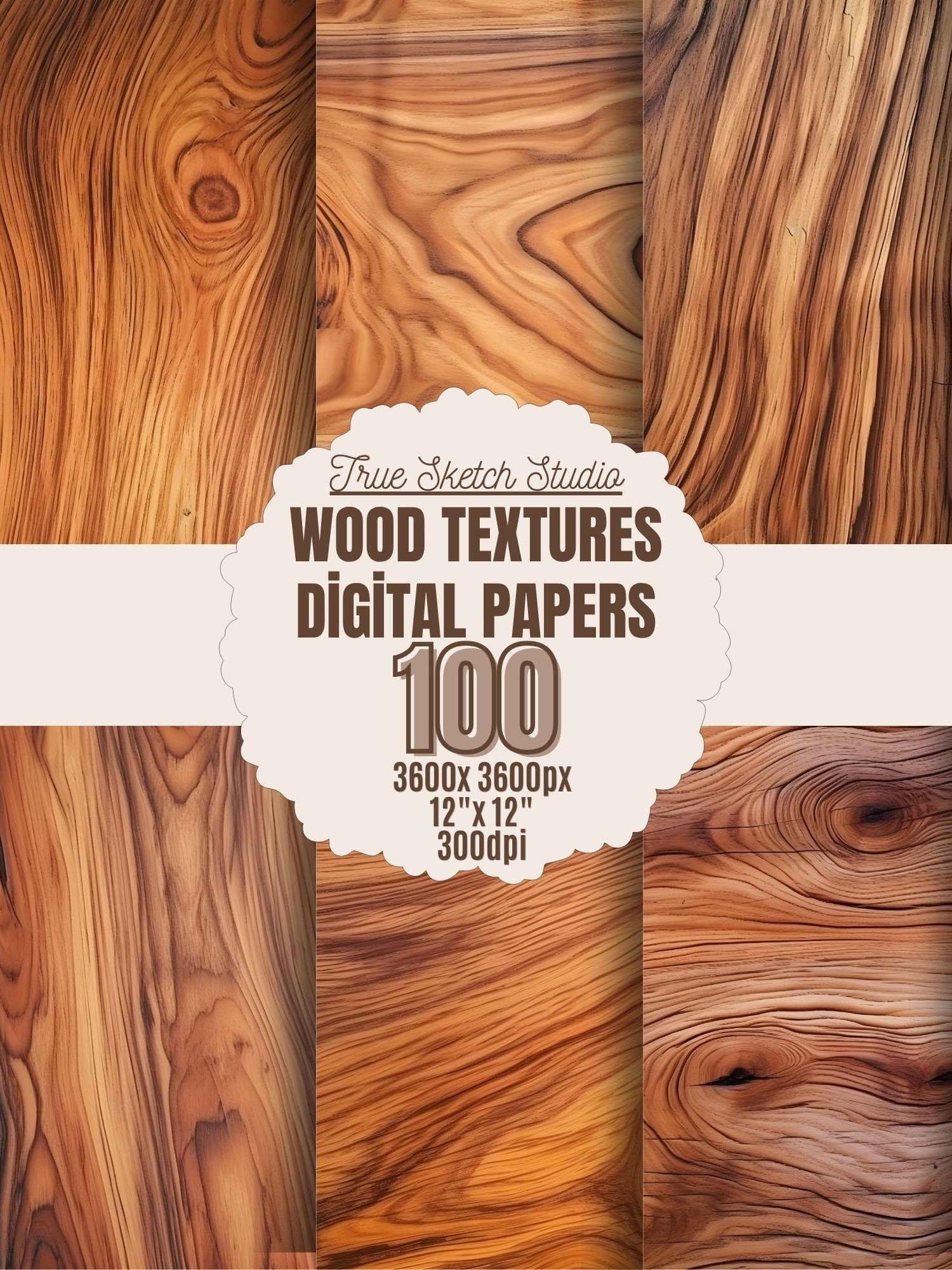 Rustic Wood Texture Digital Paper Bundle 3 product image (1)