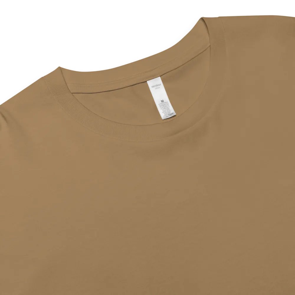 EXCLAIMING MENTALLY (L.C., brass) embroidered cotton crop top product image (9)