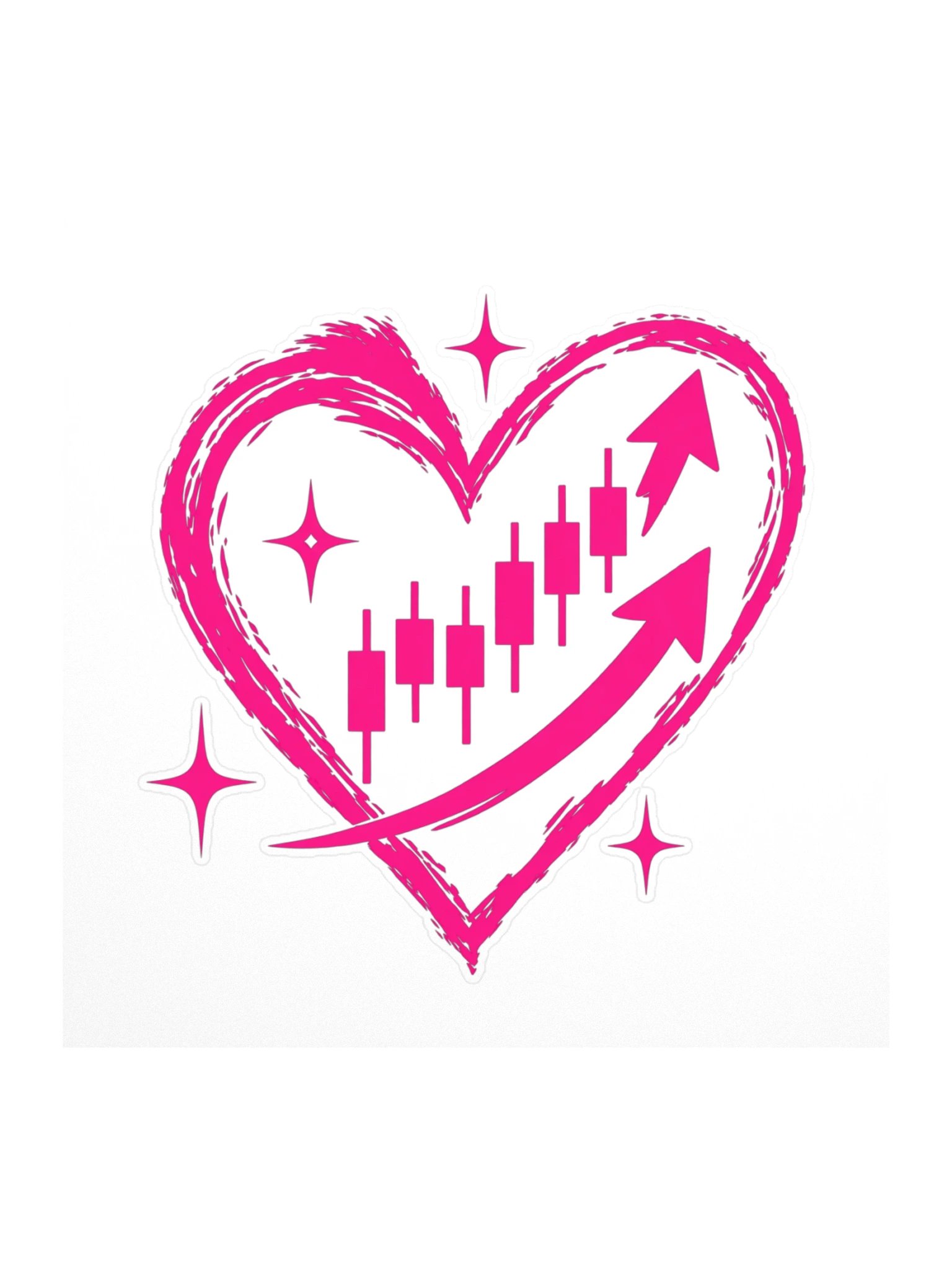 $PINK COIN Heart Sticker product image (1)