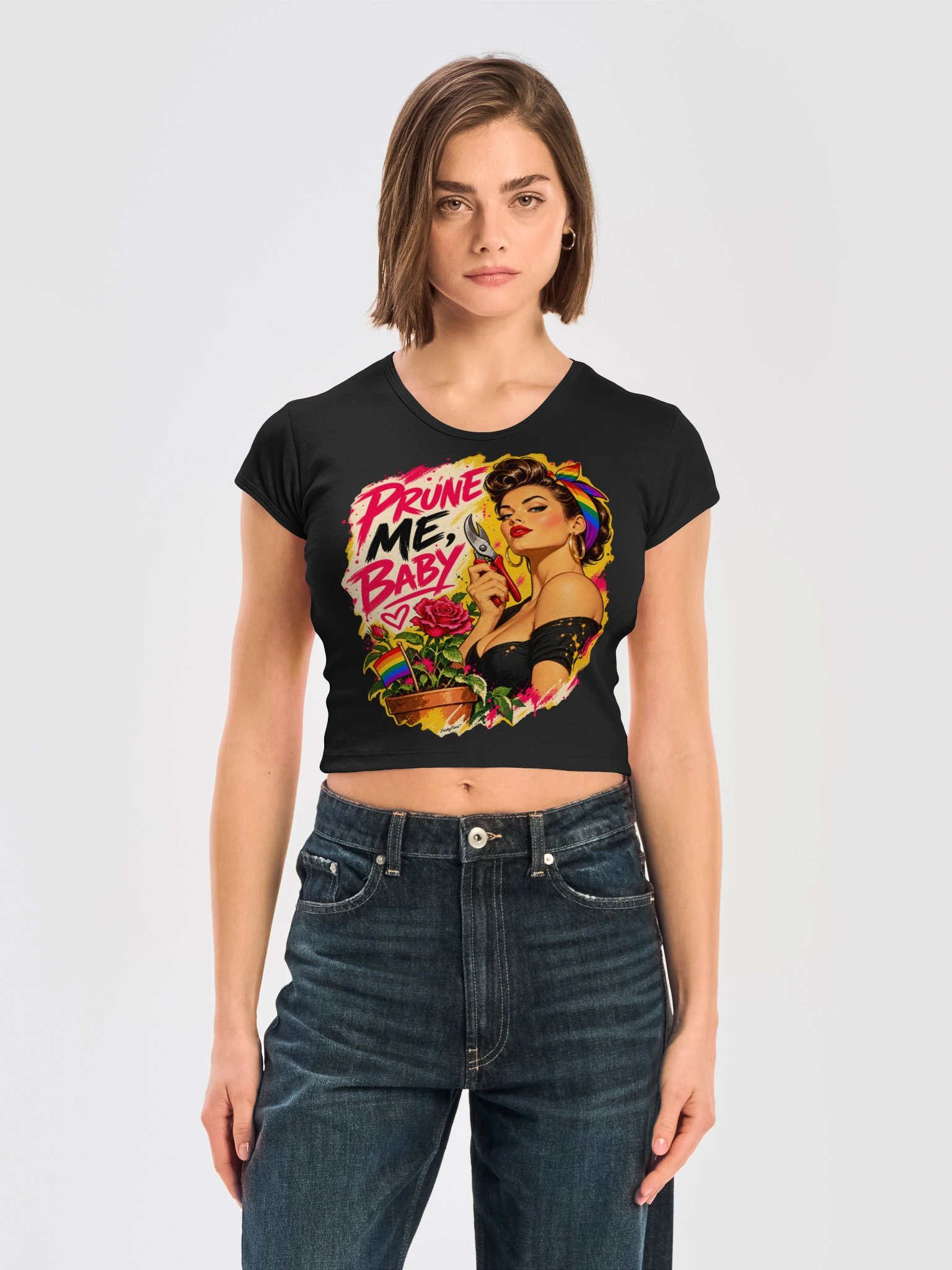 Prune Me, Baby Pin-Up Pride Crop Tee product image (1)
