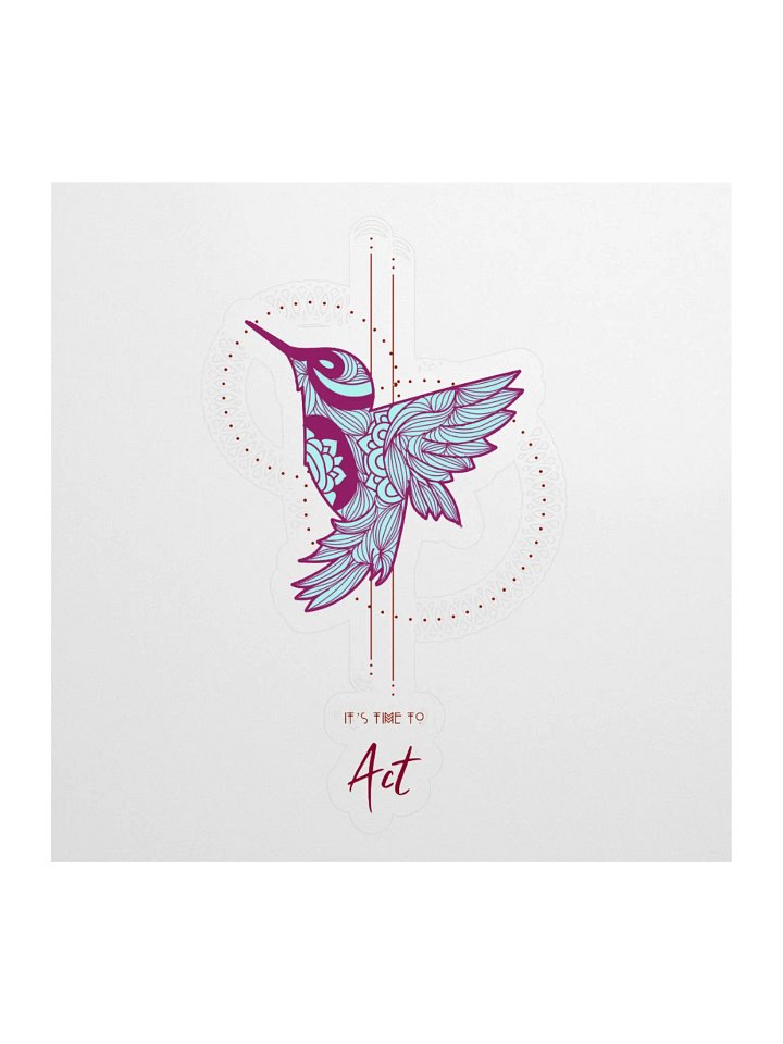 Ephemeral Art Hummingbird Sticker product image (1)
