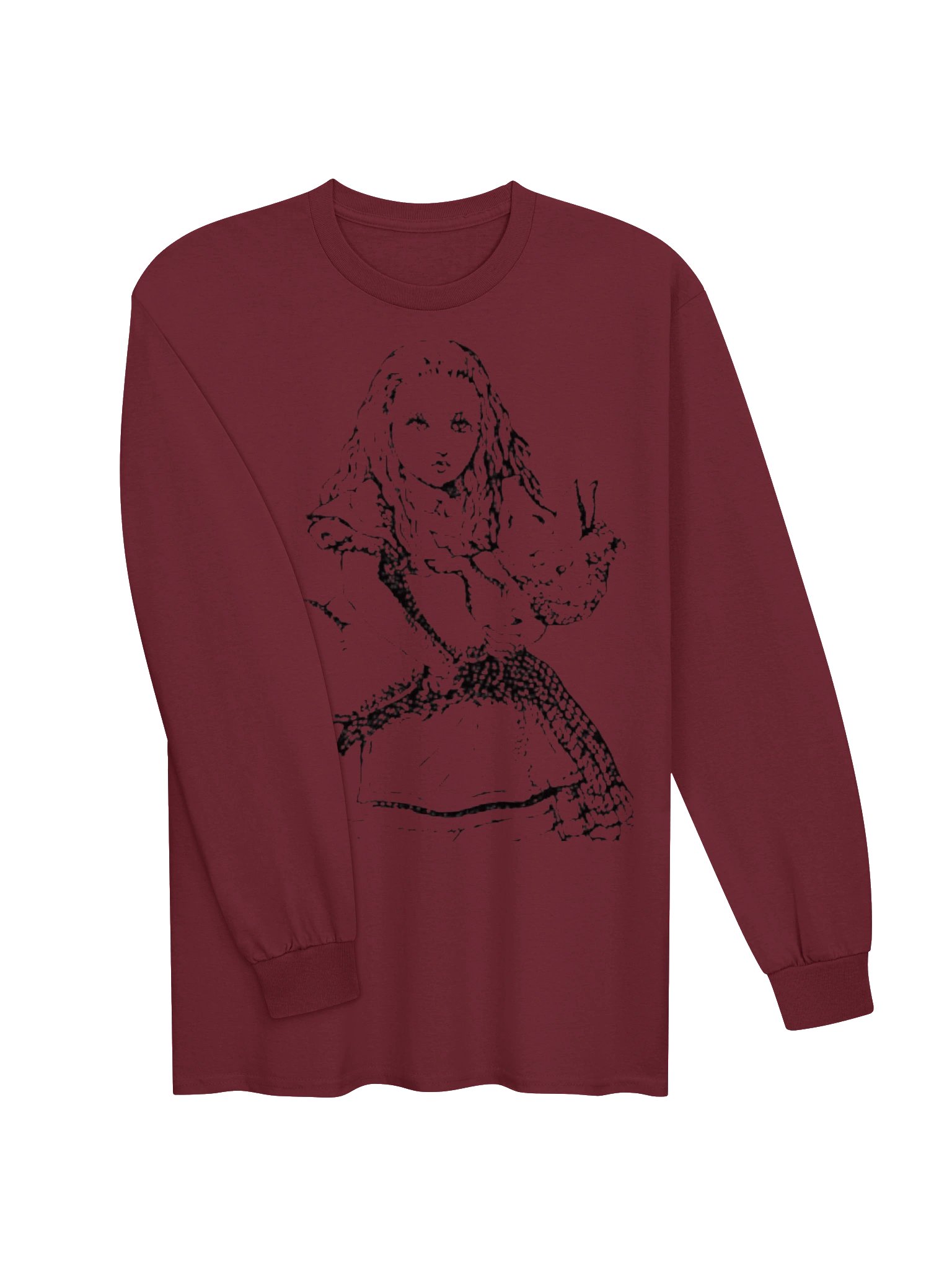 Alice Pig and Pepper Unisex Cotton Long Sleeve Shirt, Original John Tenniel Illustration product image (3)