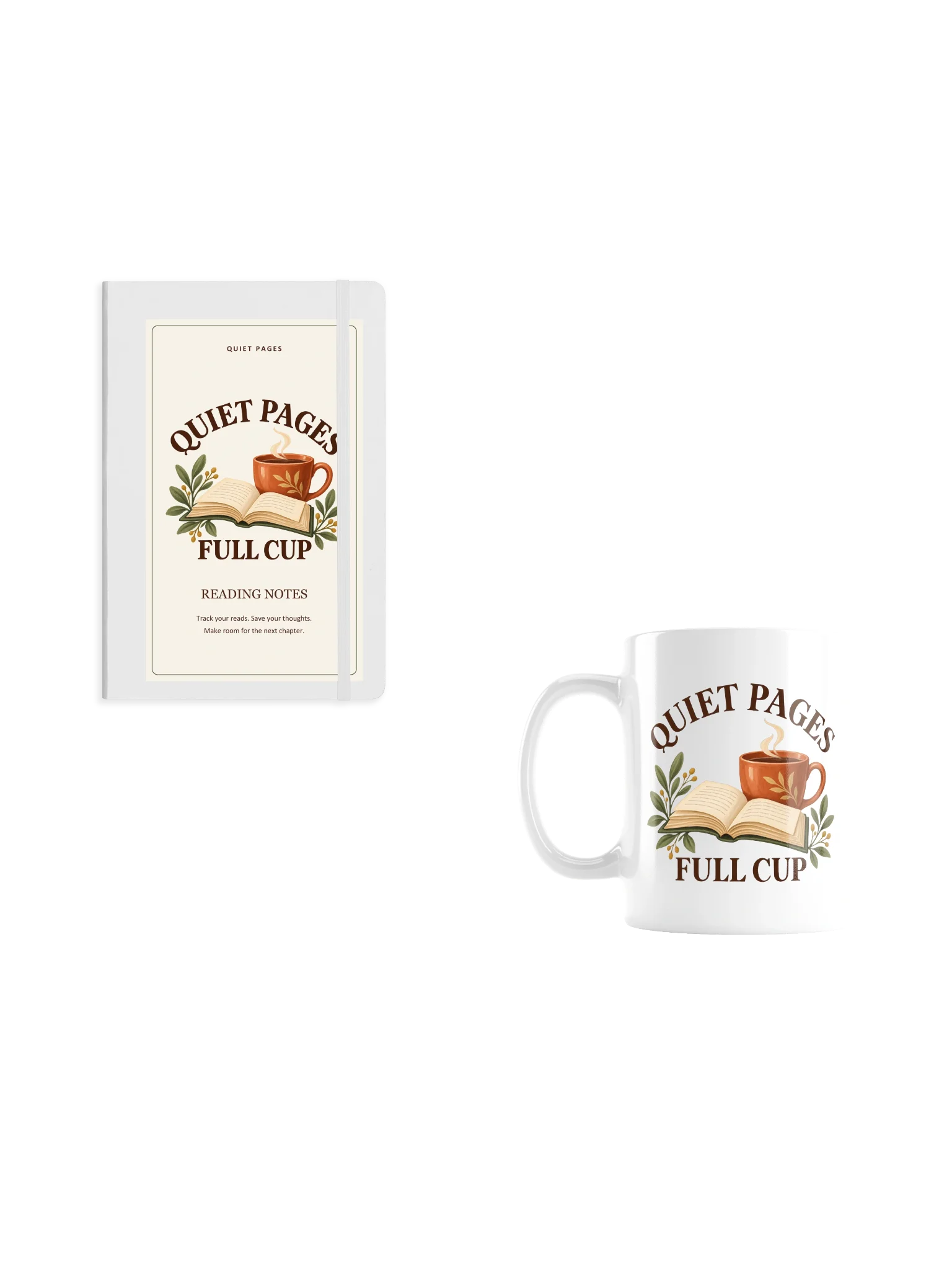 Quiet Pages Full Cup Light Mug & Journal Set product image (1)