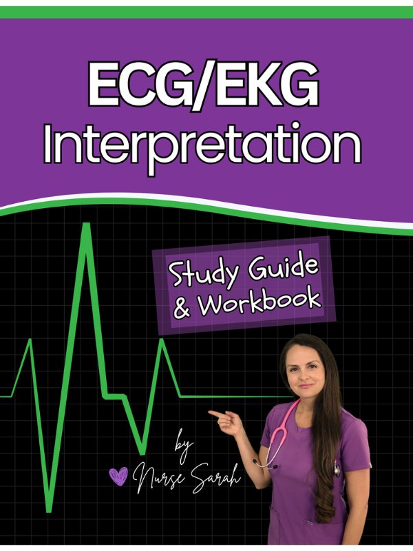 ECG/EKG Interpretation Study Guide & Workbook by Nurse Sarah® (Digital) product image (1)