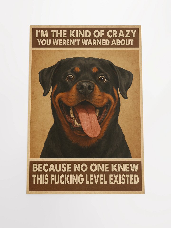 Crazy Rottweiler Poster product image (1)